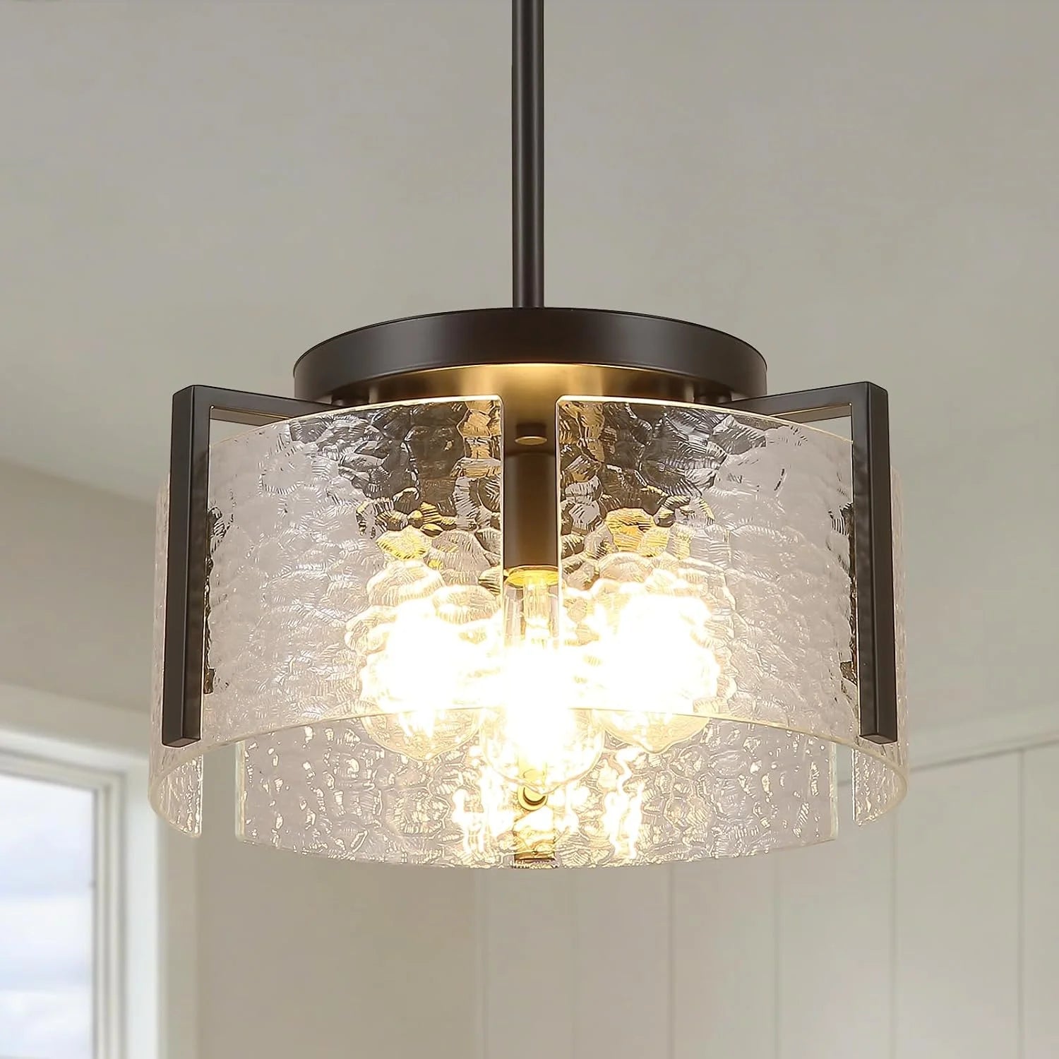 Special Chandeliers for Dining Room Light Fixture, Adjustable Glass Modern Farmhouse Chandelier for Entryway - Image 2