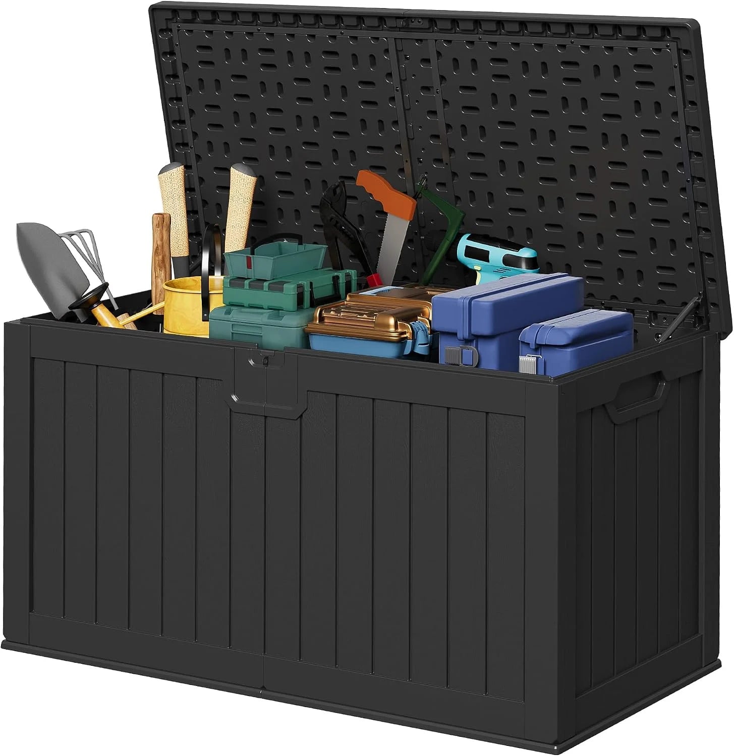 Special 78 Gallon Deck Box, Waterproof Resin Outdoor Storage Box - Image 13