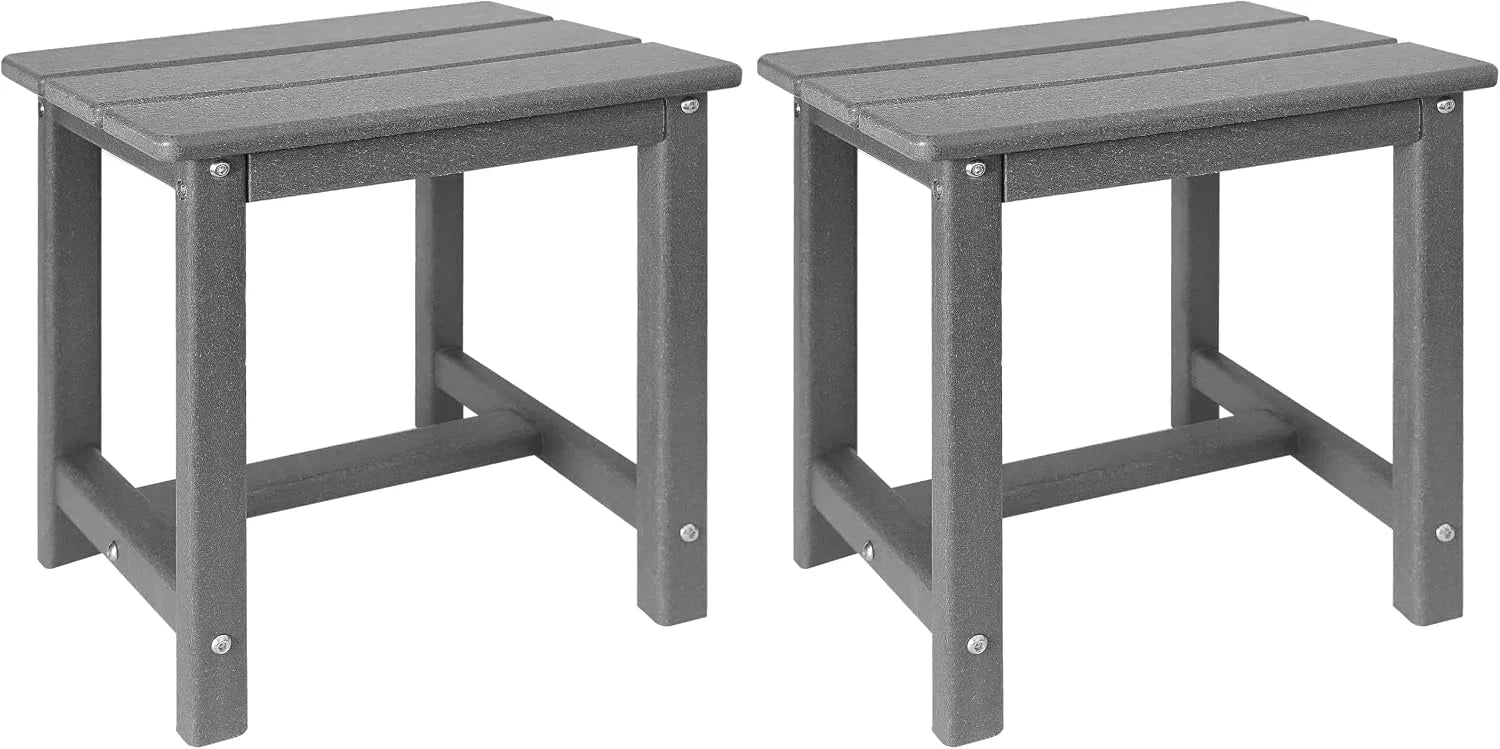 Special Adirondack Square Outdoor Side Table,2-Tier Storage Patio Side Table - Image 17