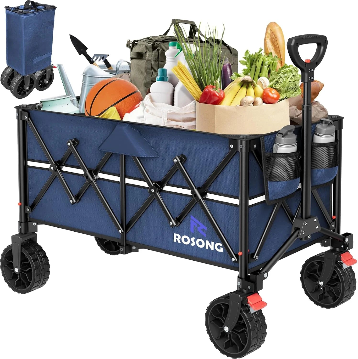 Special Collapsible Wagon Cart with Wheels Foldable – Folding Utility Heavy Duty Wagons Carts for Grocery Sports Garden Shopping Camping - Image 9