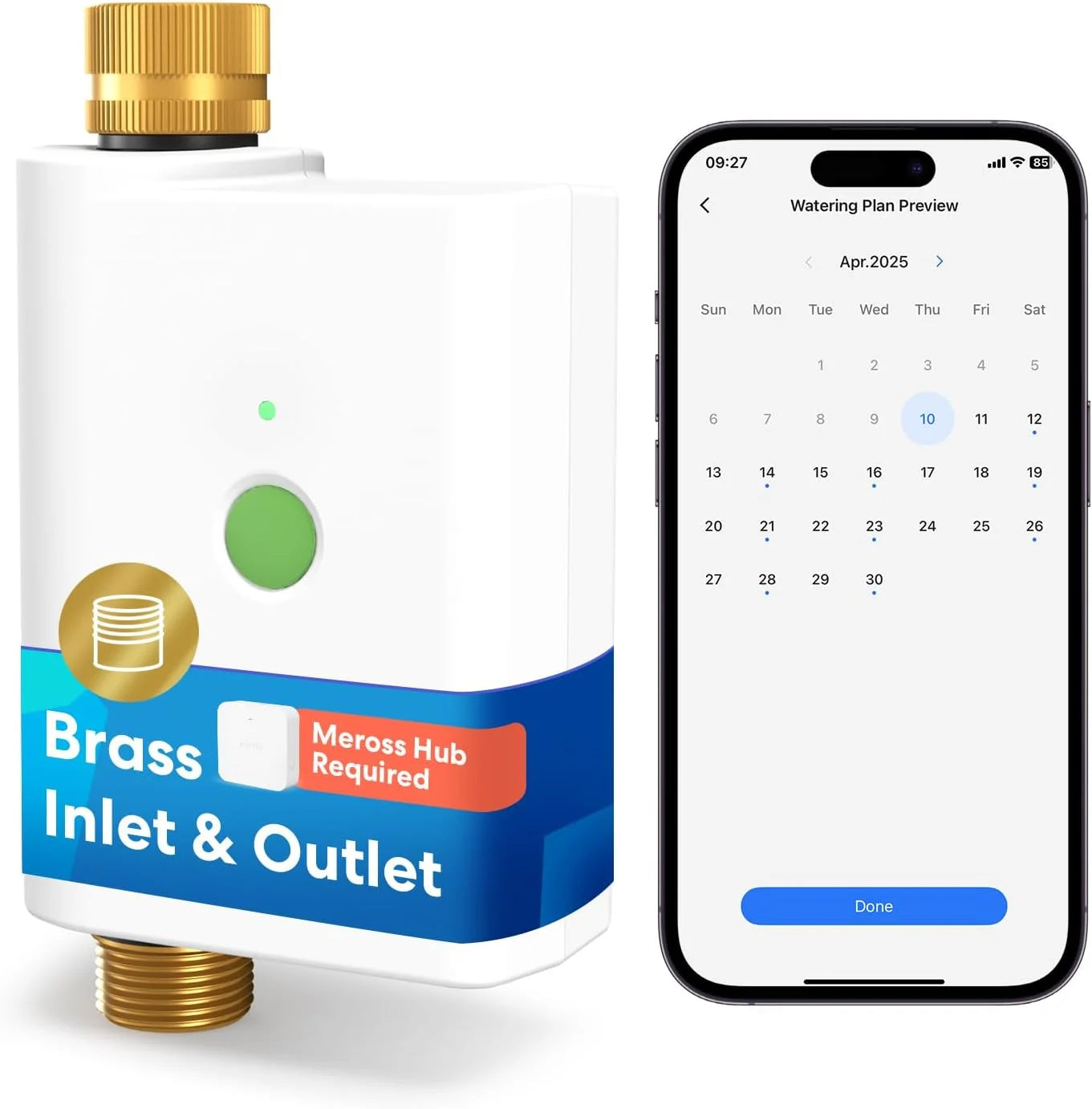 Special WiFi Water Timer for Garden Hose, Smart Hose Timer with Brass Inlet & Outet