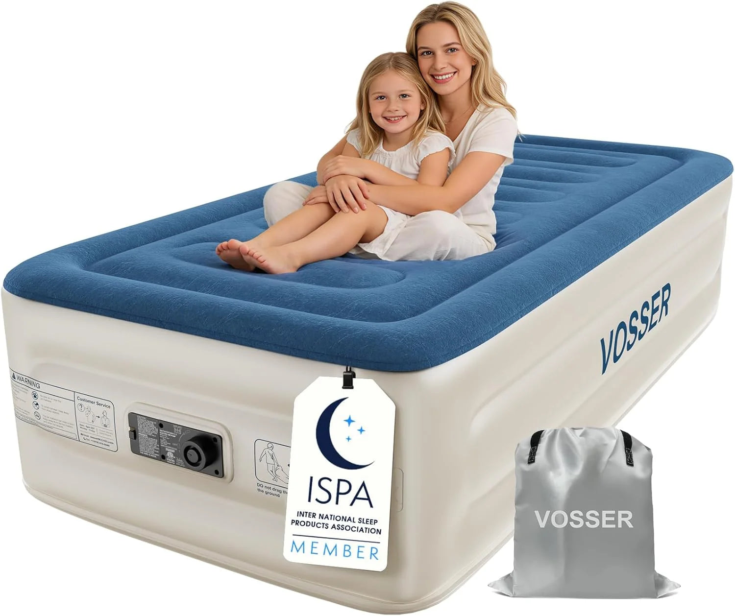 Special Queen Air Mattress with Built-in Pump, 18″ Raised Blow Up Mattress, Flocked Top Inflatable Mattress for Home - Image 6