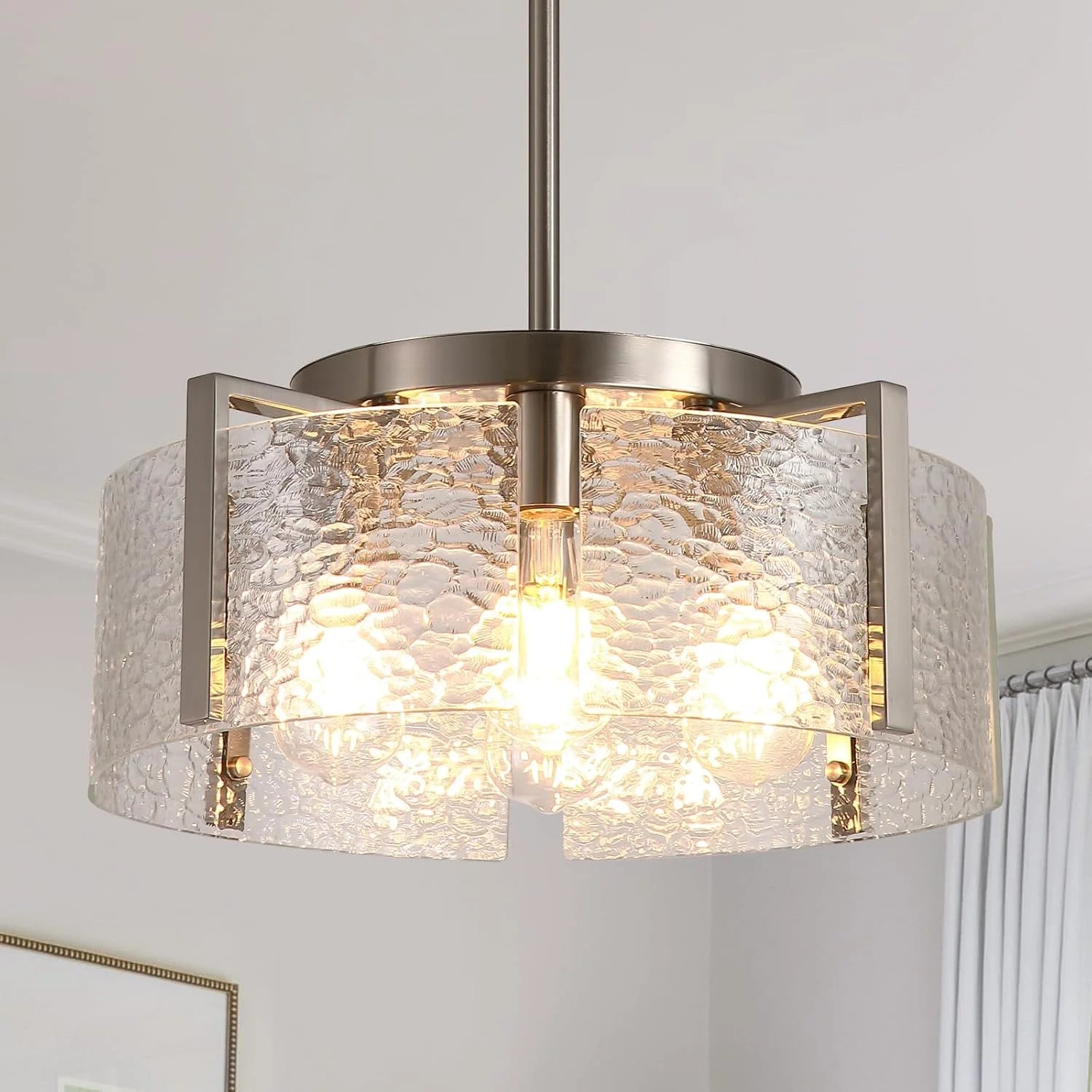 Special Chandeliers for Dining Room Light Fixture, Adjustable Glass Modern Farmhouse Chandelier for Entryway - Image 9