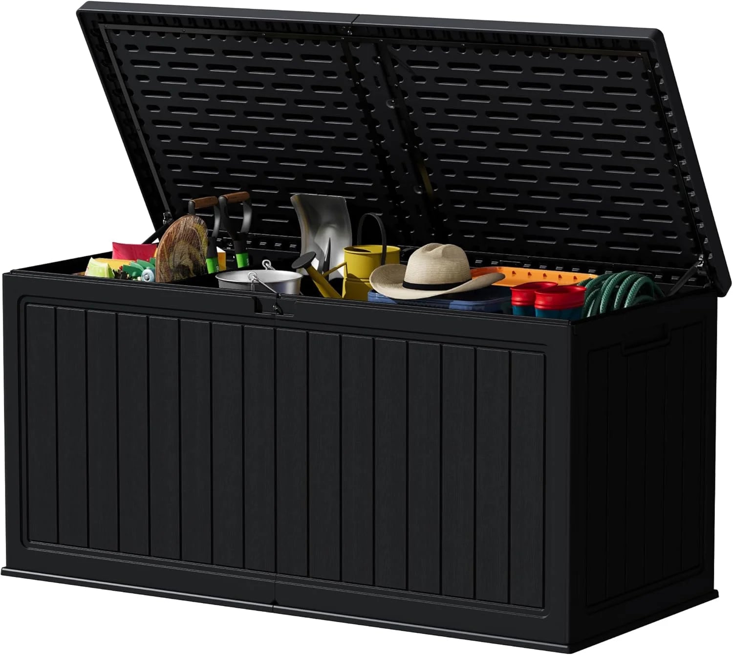 Special 78 Gallon Deck Box, Waterproof Resin Outdoor Storage Box - Image 25