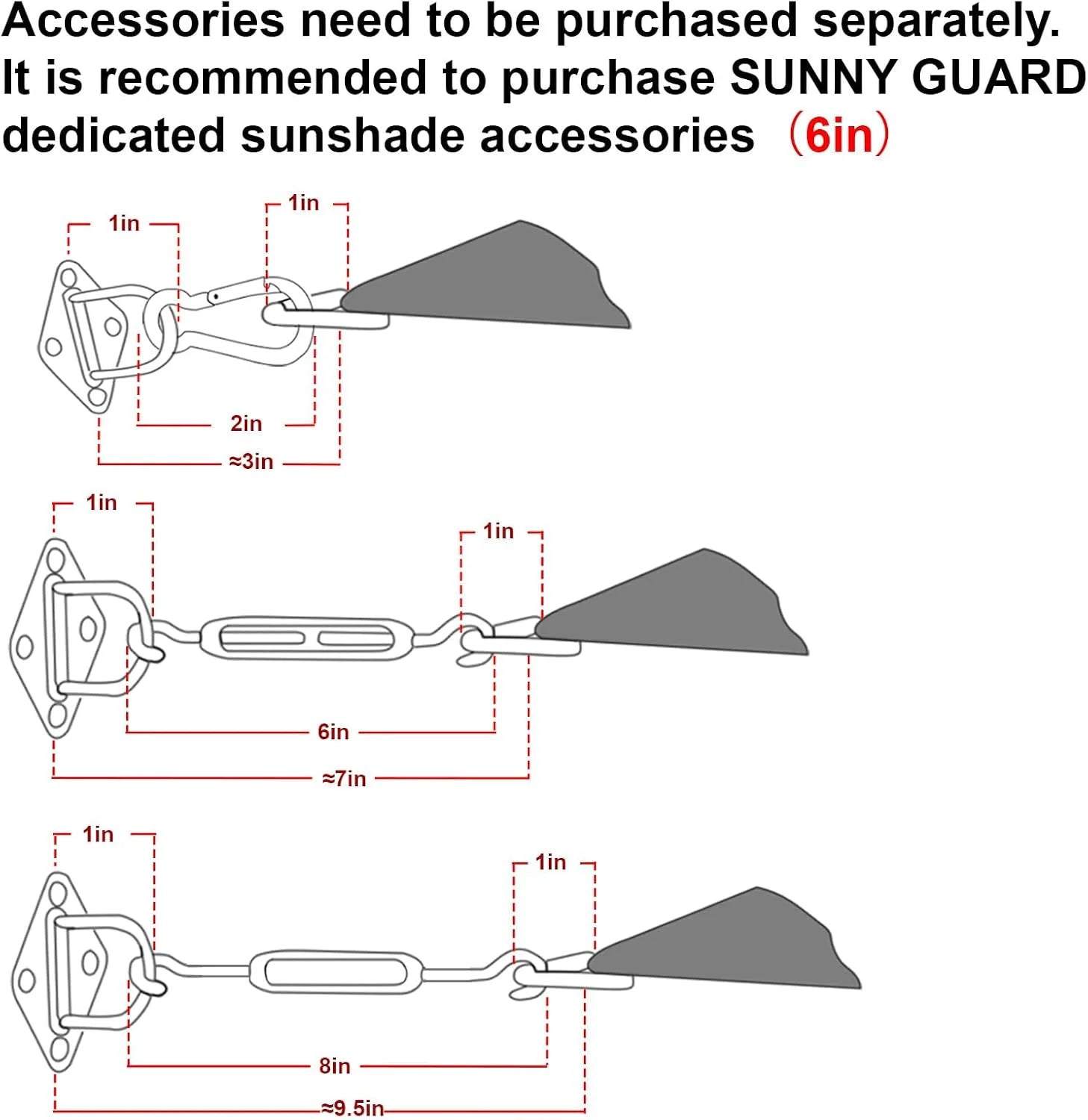 Special GUARD 10″ x 13″ Rectangle Shade Sail 95% UV Block Outdoor Canopy - Image 3