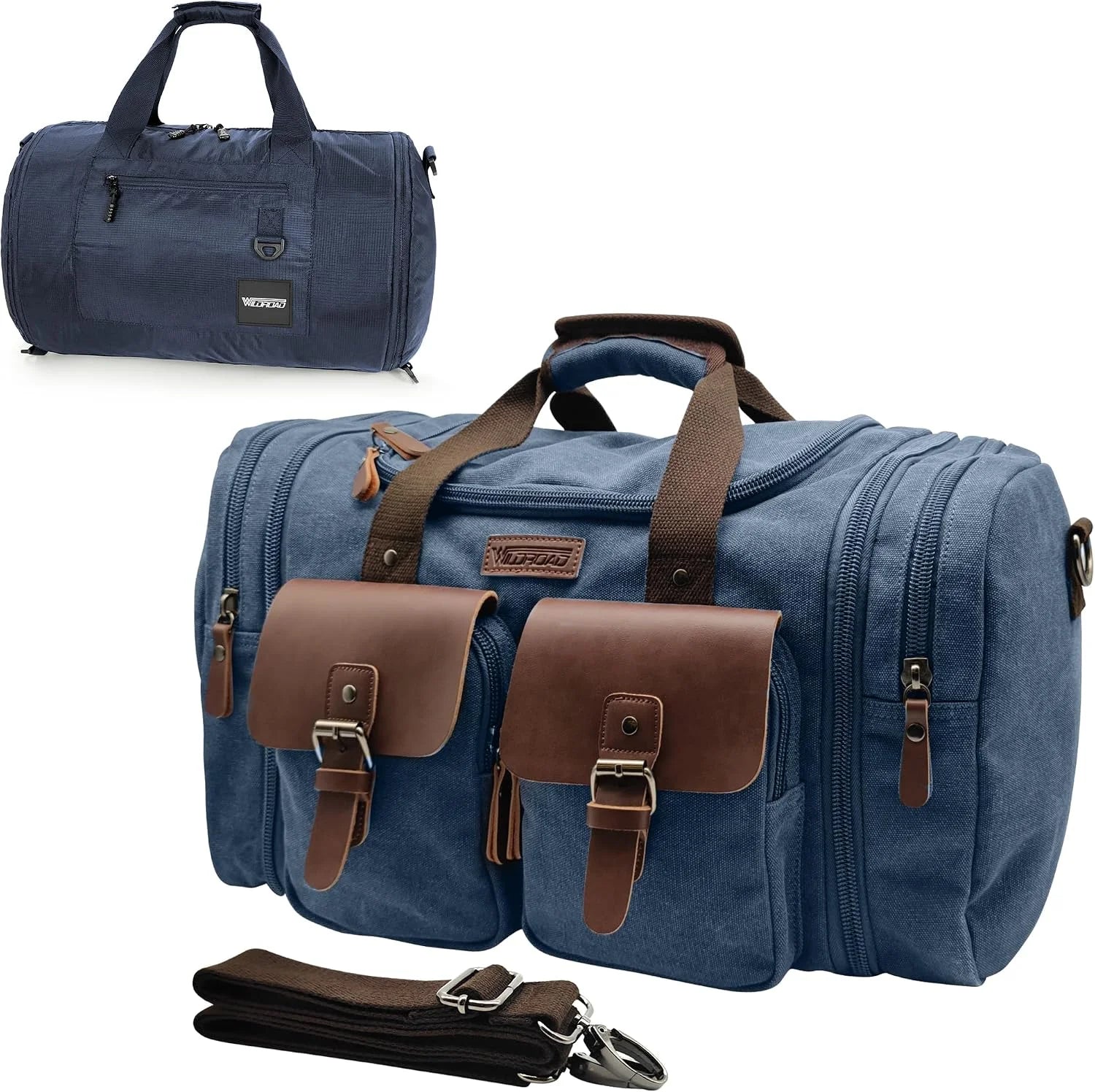 Special Wildroad Waxed Canvas Duffle Bag ” 50L Waterproof Weekender Overnight Travel Bag - Image 16