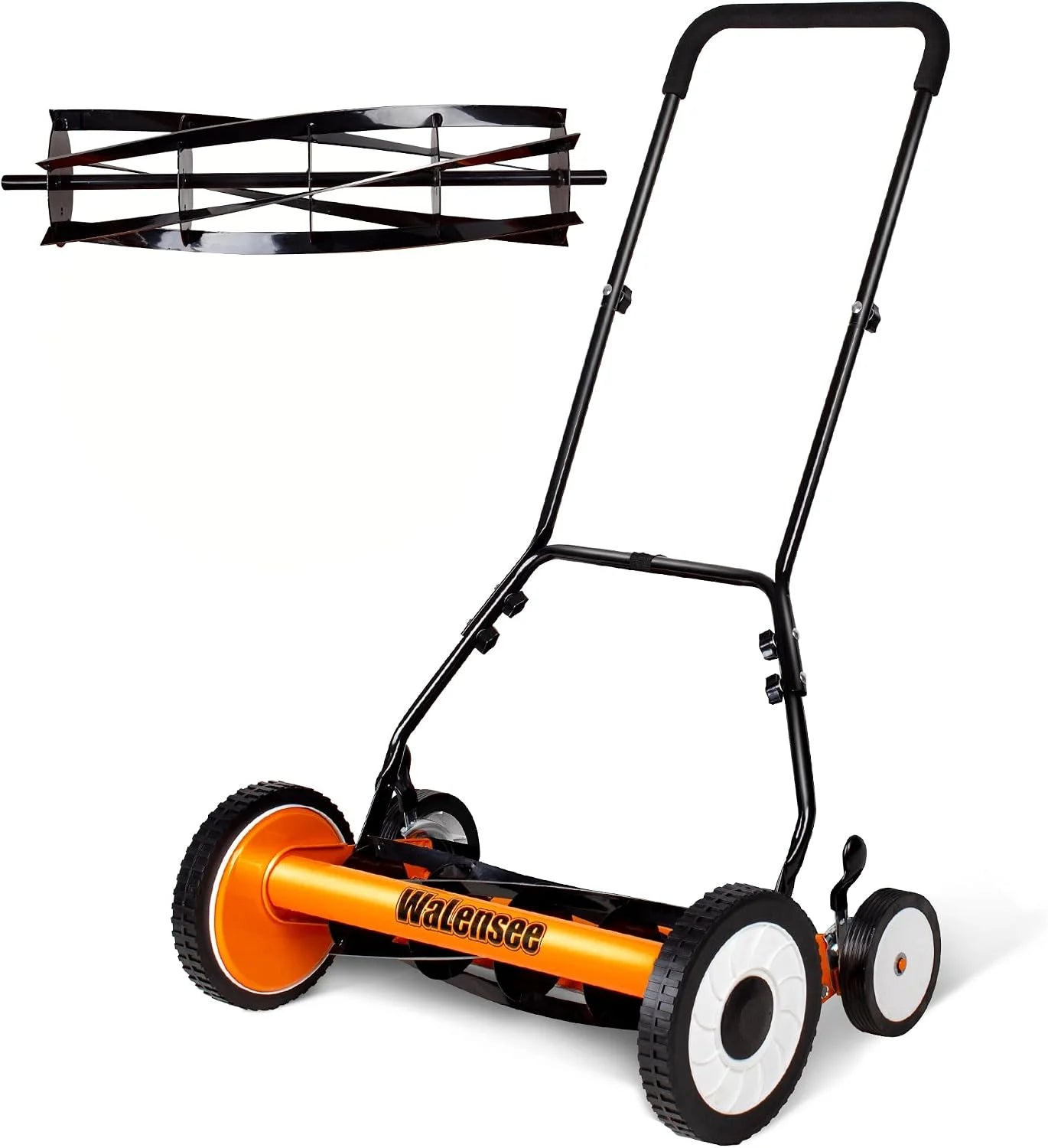 Special 18-Inch Manual Lawn Mower, 5-Blade Push Reel, 9 Heights – For Lawn Care