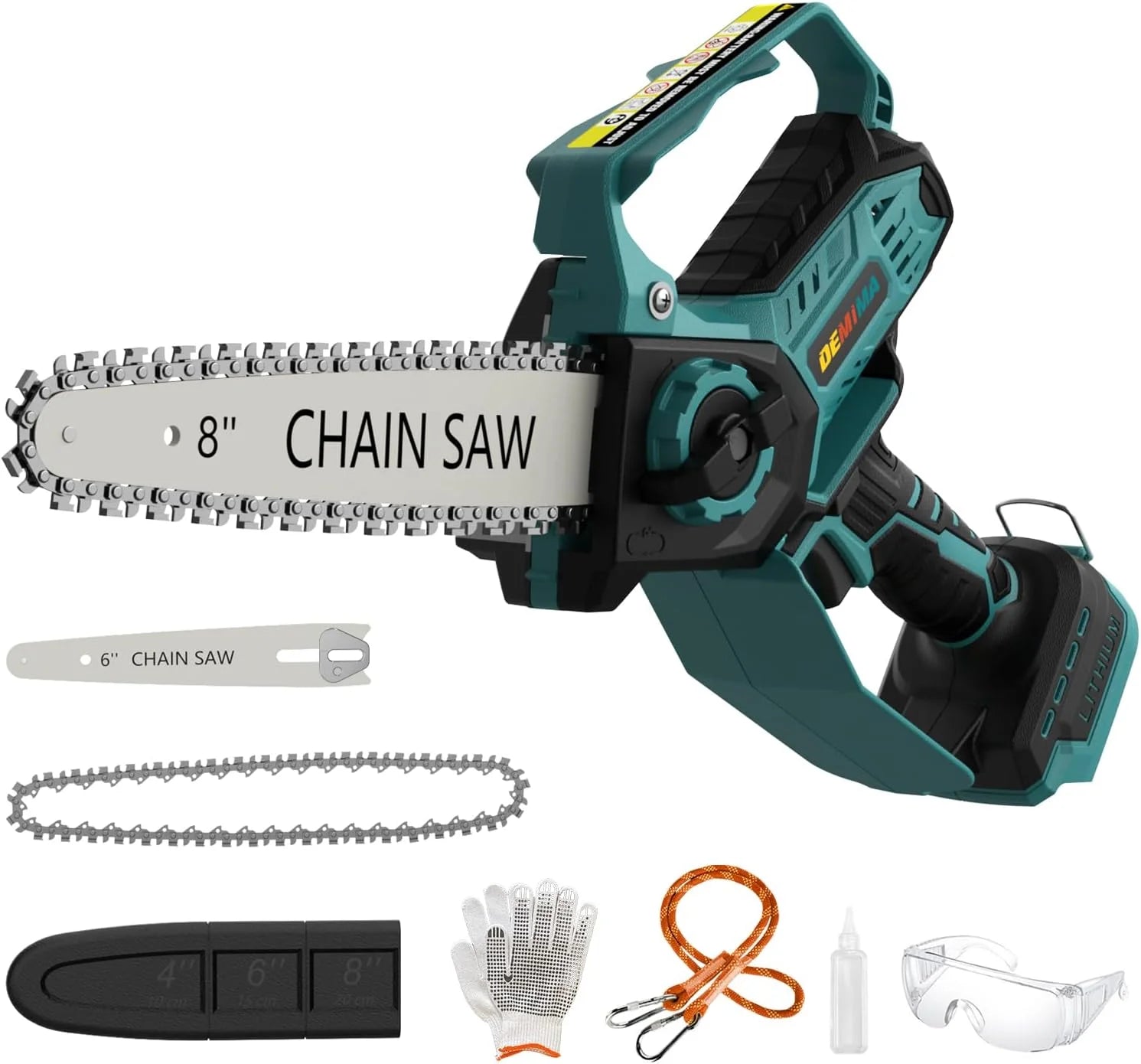 Special Chainsaw for Milwaukee Battery, 8-Inch and 6-Inch 2-in-1 Cordless Electric Chainsaw with Brushless Motor and Auto-Oiler - Image 2