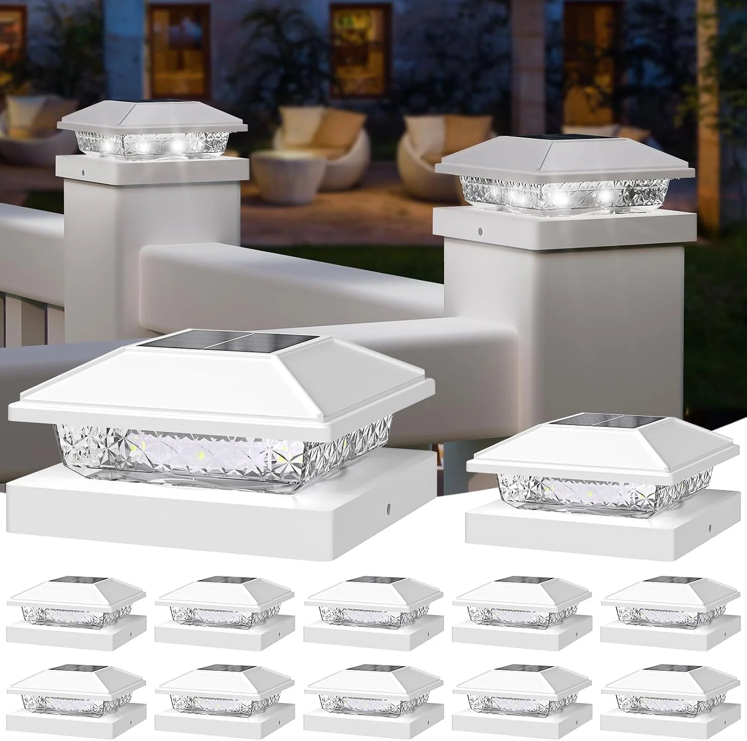 Special Solar Post Cap Lights, 4×4 Post Solar Light Cool White, White 12 Pack ” For Home Projects - Image 10