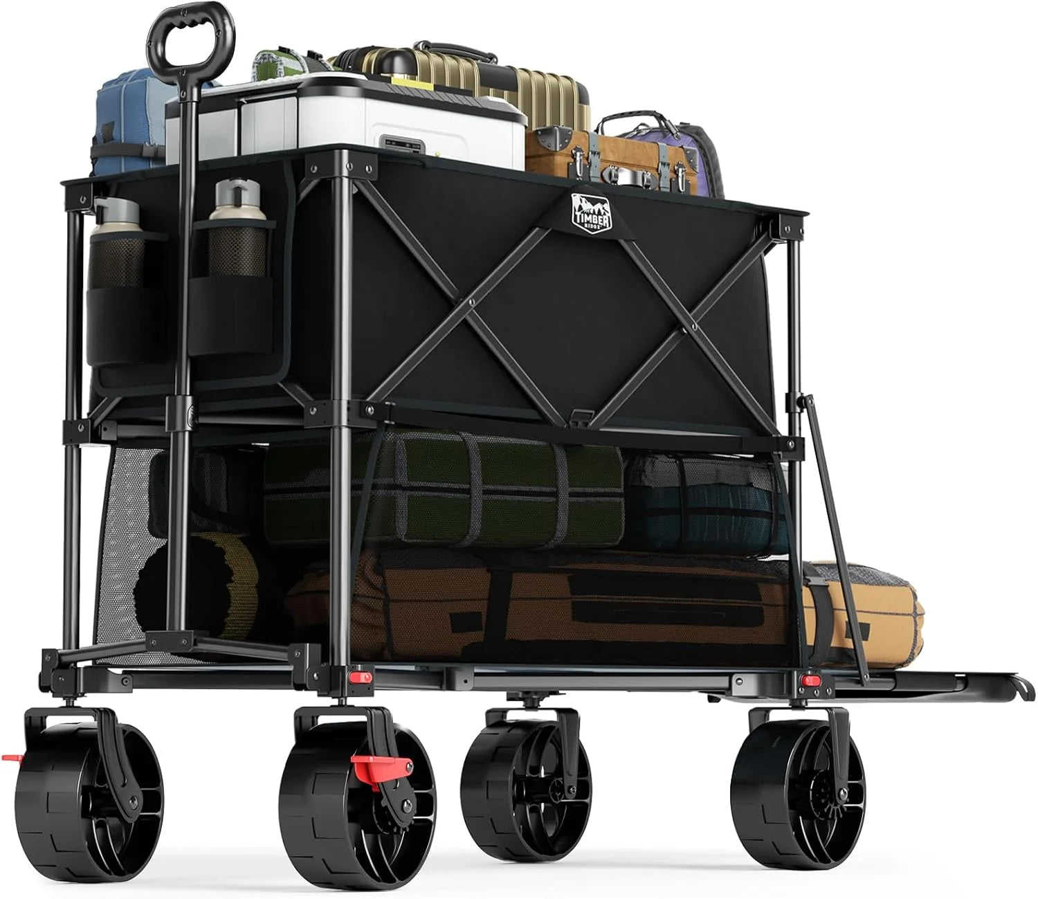 Special TIMBER RIDGE 400L Folding Double Decker Wagon with Brakes, 54 Extra Long - Image 6