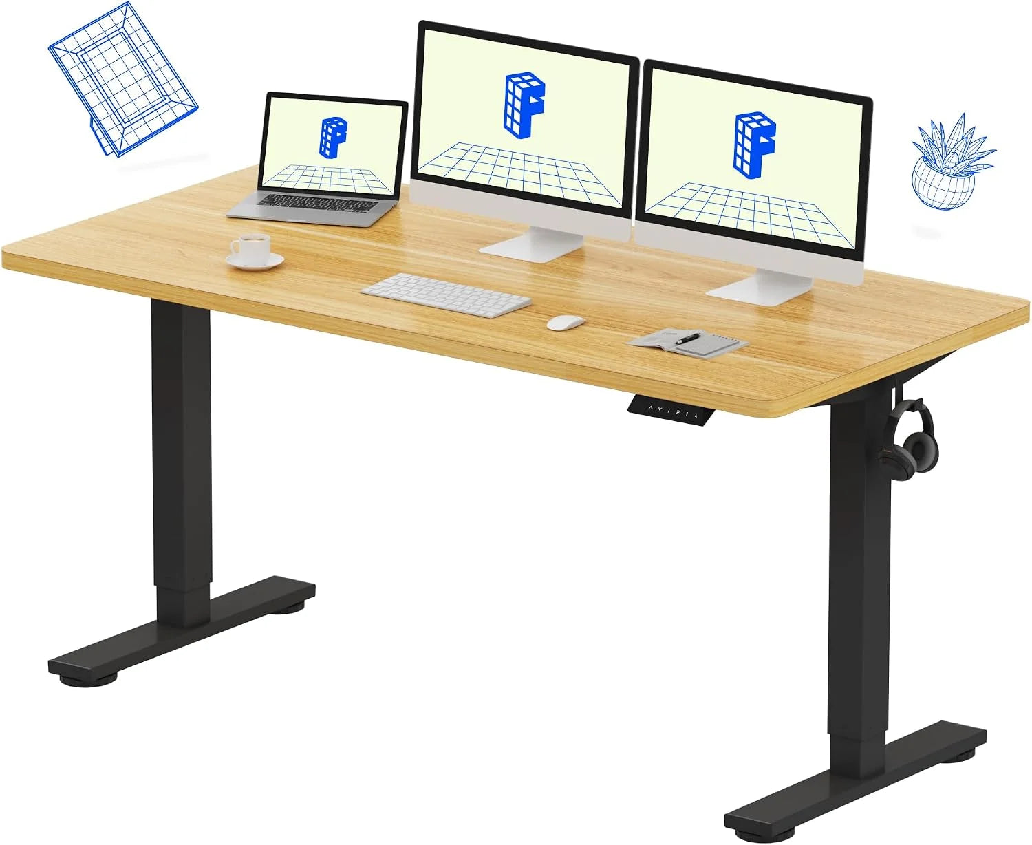 Special FLEXISPOT EN1 One-Piece Standing Desk, Electric Adjustable with 4 Memory Presets, 176 LBS Capacity, 48×24 Black - Image 33