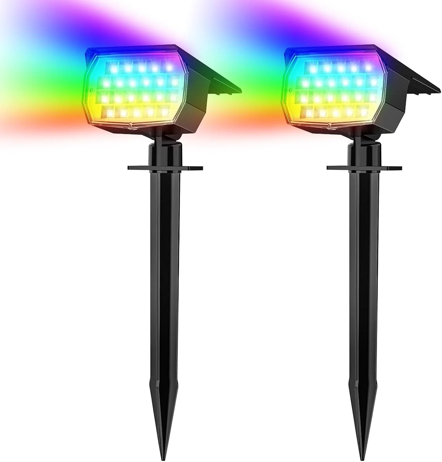 Special Solar Spot Lights Outdoor Waterproof IP65, 12 Pack Landscape Spotlights with 46 LEDs, 3 Modes Auto On/Off Solar - Image 3