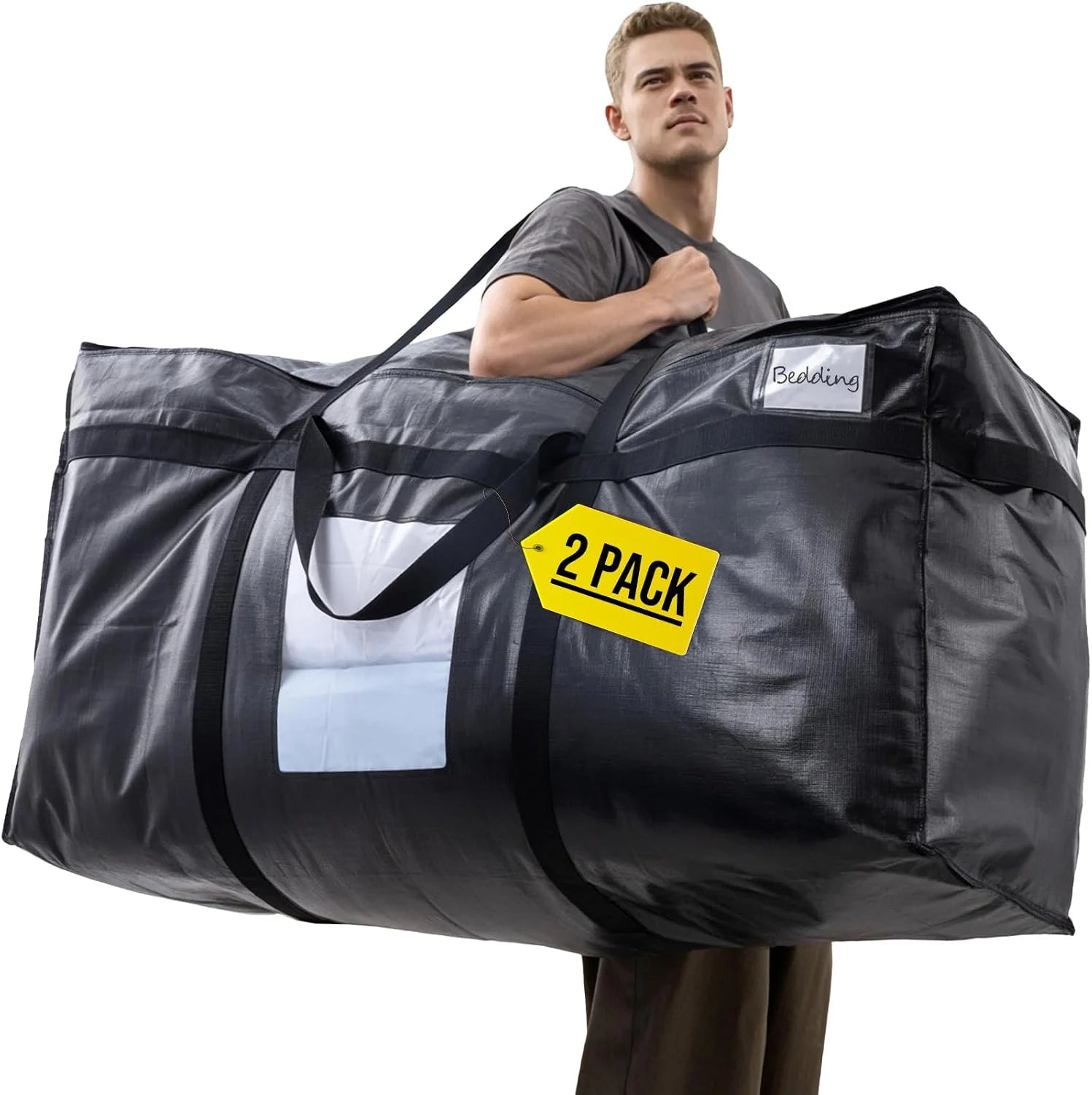 Special TAILI 2 Pack 69 Gallon Extra Large Storage Bags with Visible Window,Blue - Image 5