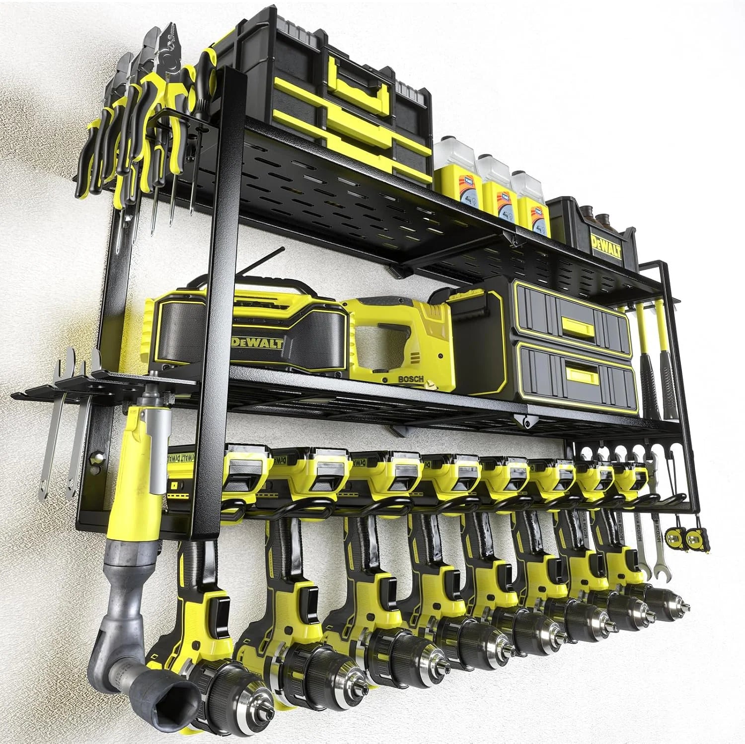 Special Power Tool Organizer, 4 Layer Drill Holders Wall Mount - Image 3