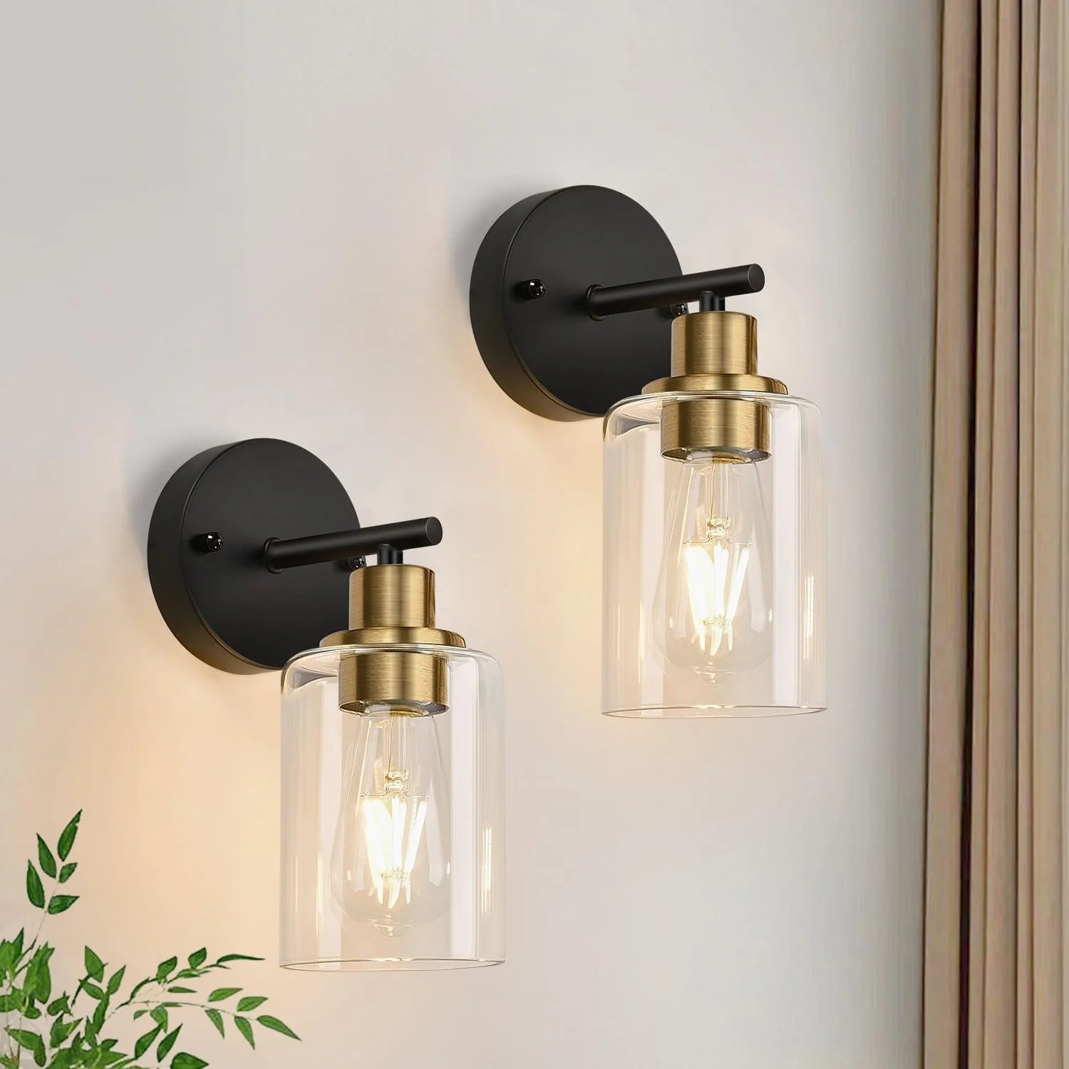 Special Zarbitta 3-Light Bathroom Light Fixtures, 17.23 Black Modern Vanity Lights with Clear Glass Shade - Image 11