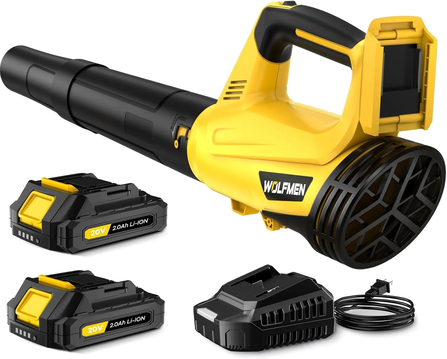 Special Blower, Electric Cordless Leaf Blower with 2 Batteries and Charger, 2 Speed Mode