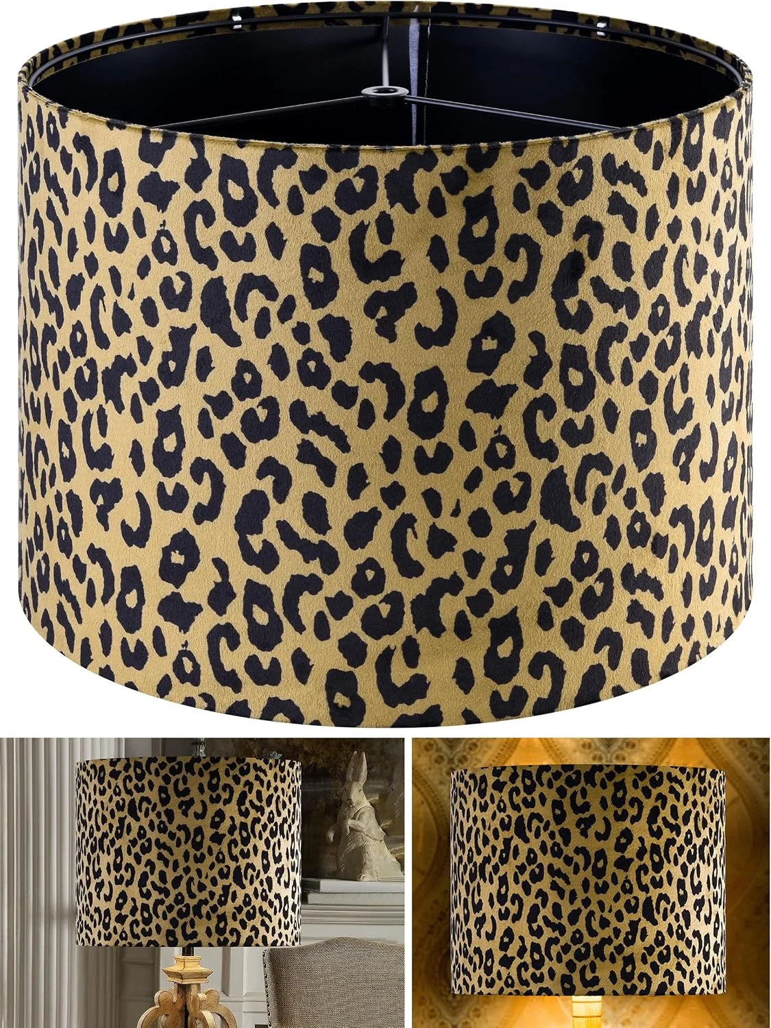 Special GO&SO 13 Drum Boho Lamp Shades Set of 2 Medium, 0.41 Spider Farmhouse Lamp Shade for Small Floor Lamp - Image 3