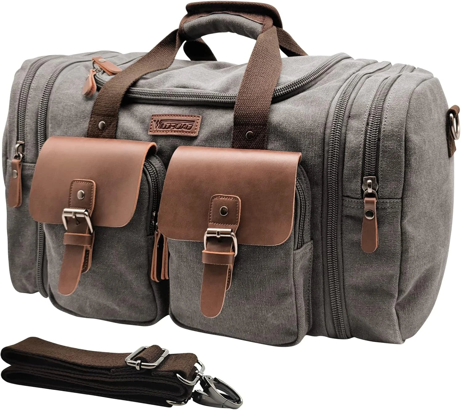 Special Wildroad Waxed Canvas Duffle Bag ” 50L Waterproof Weekender Overnight Travel Bag - Image 13