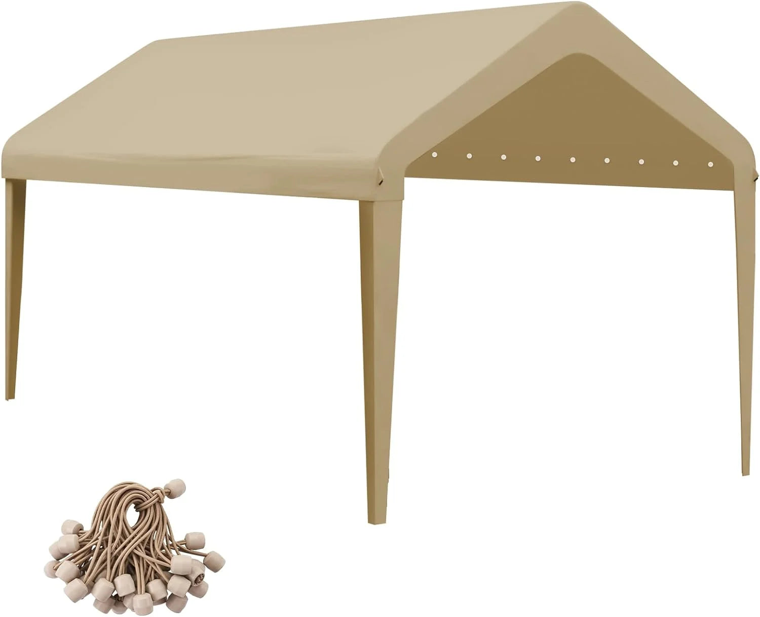 Special 10×20 FT Car Canopy Replacement Cover, 800D Waterproof & UV, Beige - Image 2