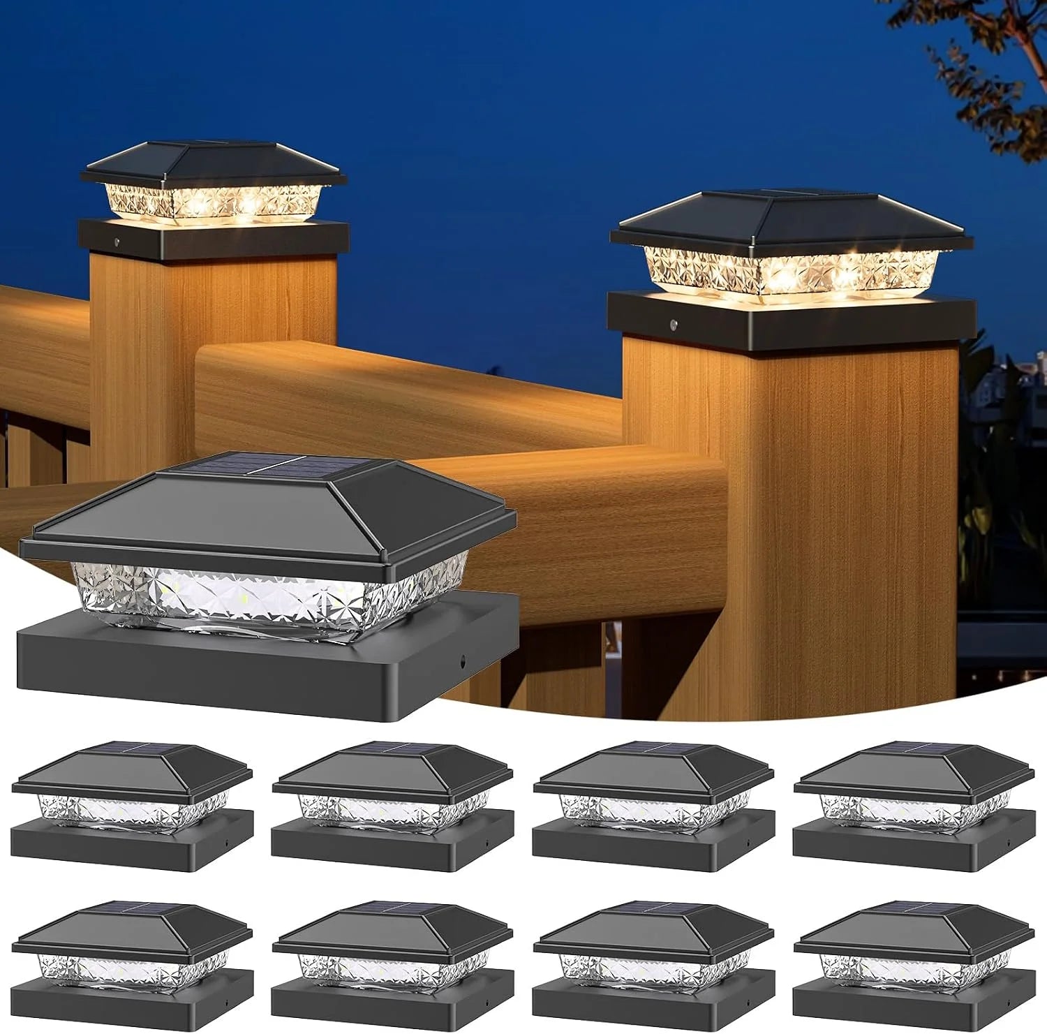 Special Solar Post Cap Lights, 4×4 Post Solar Light Cool White, White 12 Pack ” For Home Projects - Image 5