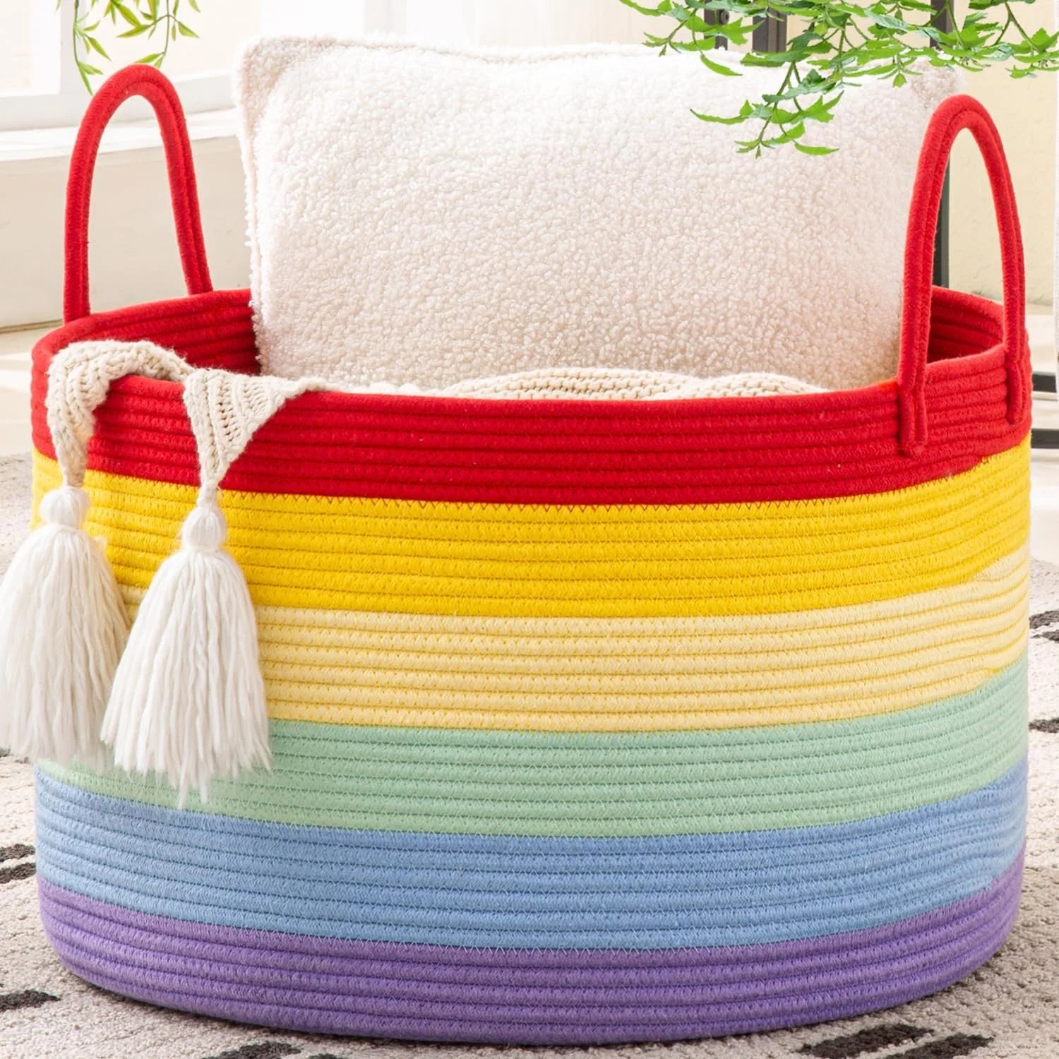 Special Large Blanket Basket with Handles, Storage Basket for Living Room, Extra Large Capacity, Blanket Storage, Laundry - Image 20