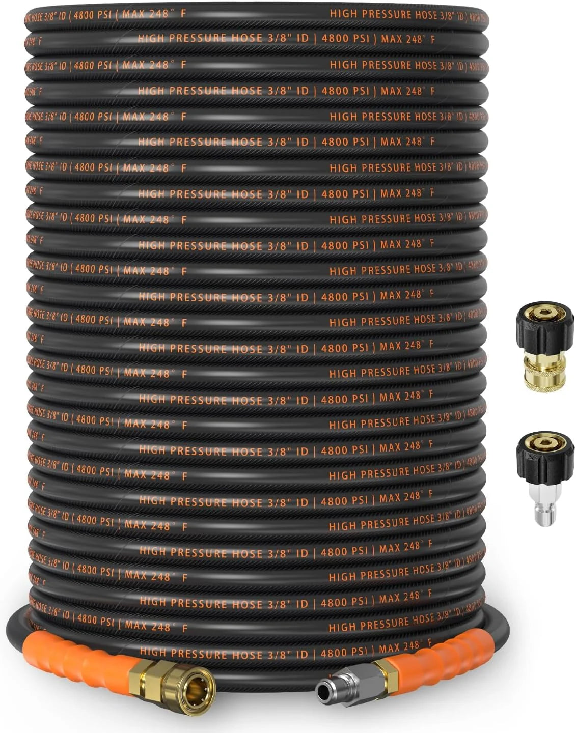Special 3/8 ID Pressure Washer Hose 50 ft, 4800 PSI Steel-Braided & Durable, Power Washer Hose with Swivel Quick - Image 2