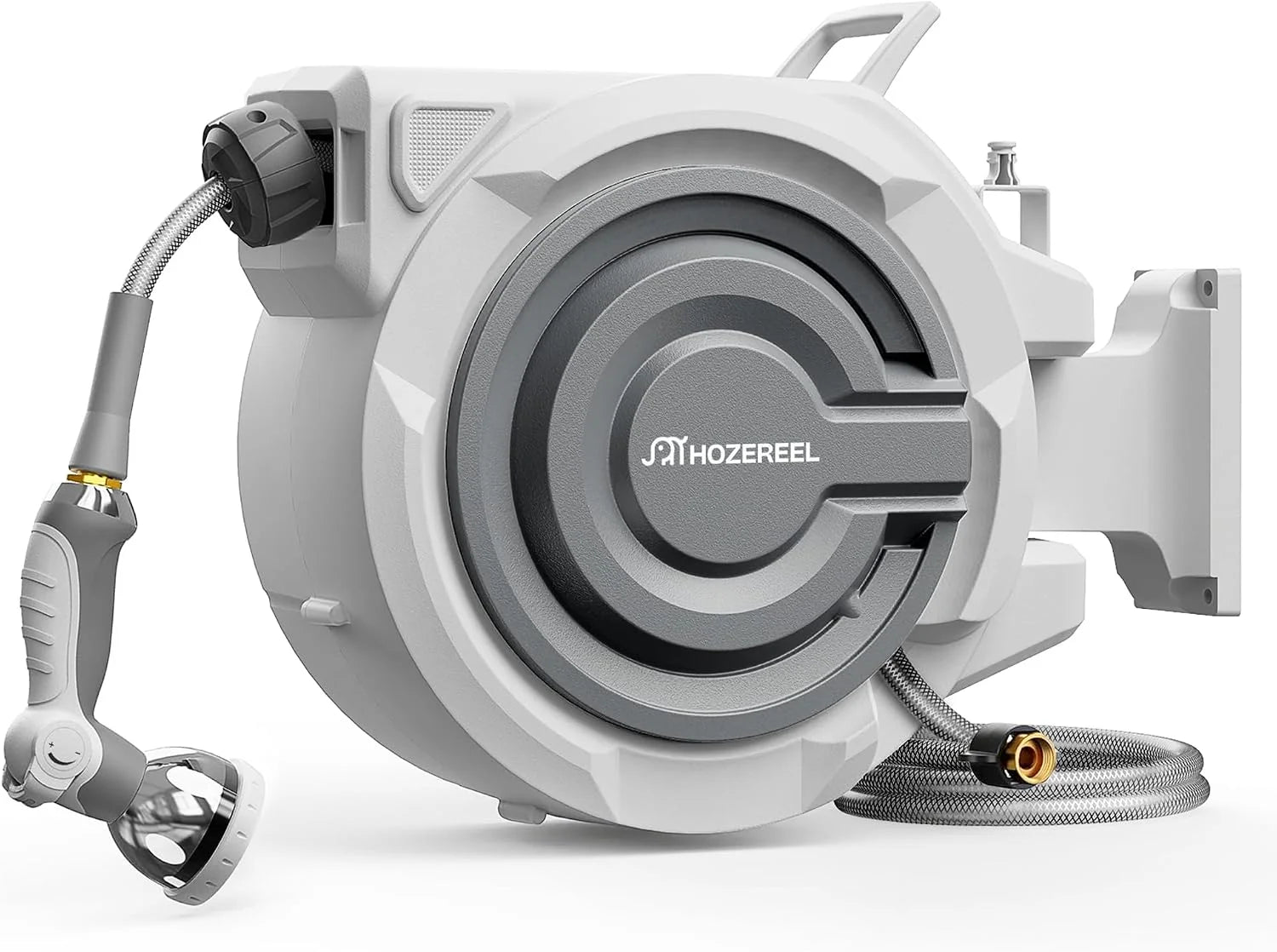 Special HOZEREEL Retractable Garden Hose Reel 1/2x 110ft, UV Resistant Hose Reels, Any Length Lock 180° Swivel - Image 2