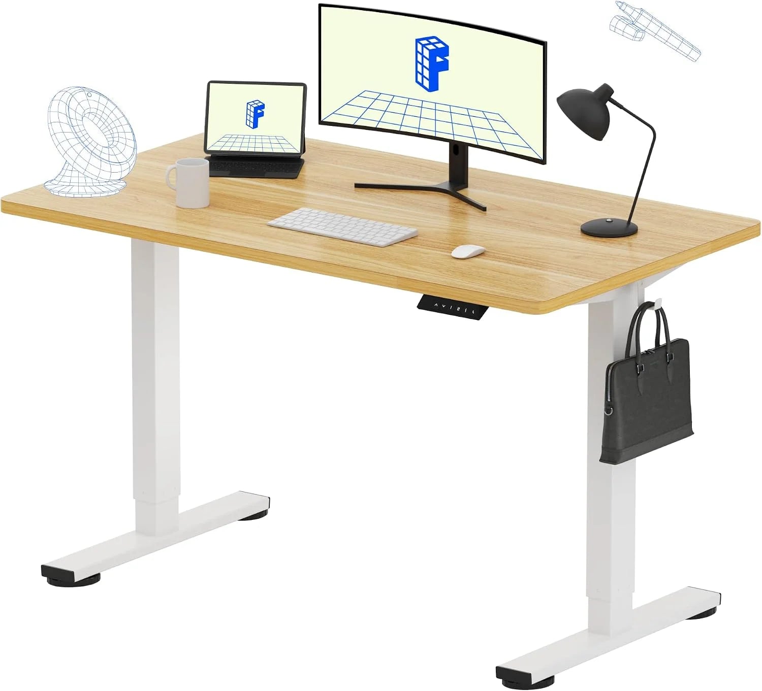 Special FLEXISPOT EN1 One-Piece Standing Desk, Electric Adjustable with 4 Memory Presets, 176 LBS Capacity, 48×24 Black - Image 46