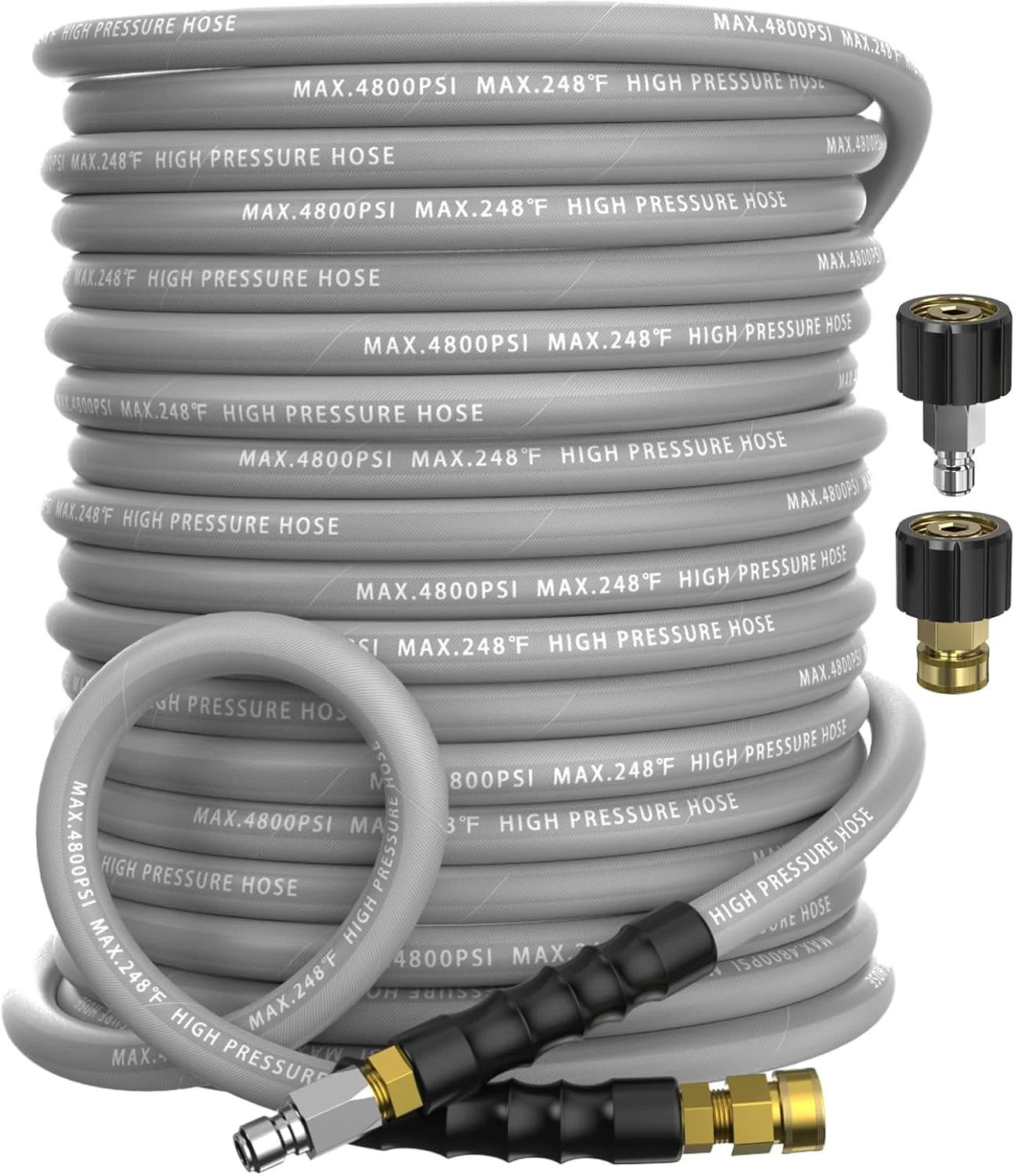 Special 3/8 Pressure Washer Hose 50FT 4800 PSI, Kink Resistant Steel Braided Layer & NonMarking Rubber for Hot/Cold - Image 3