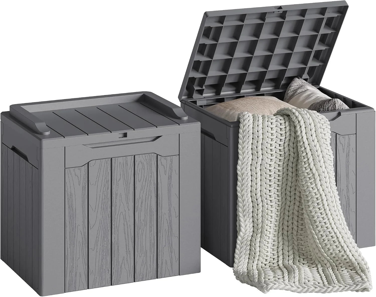 Special 78 Gallon Deck Box, Waterproof Resin Outdoor Storage Box - Image 15
