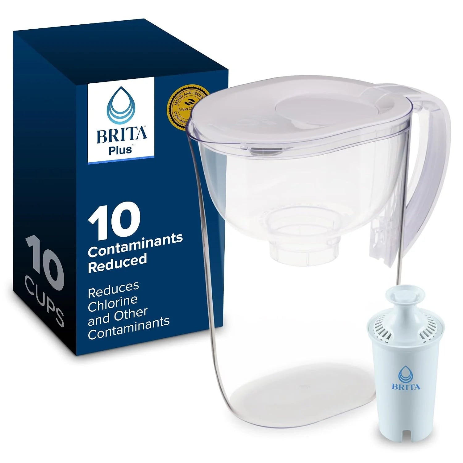 Special Large 10 Cup Water Filter Pitcher, Includes 1 Filter, Bright White ” For Home Projects - Image 4