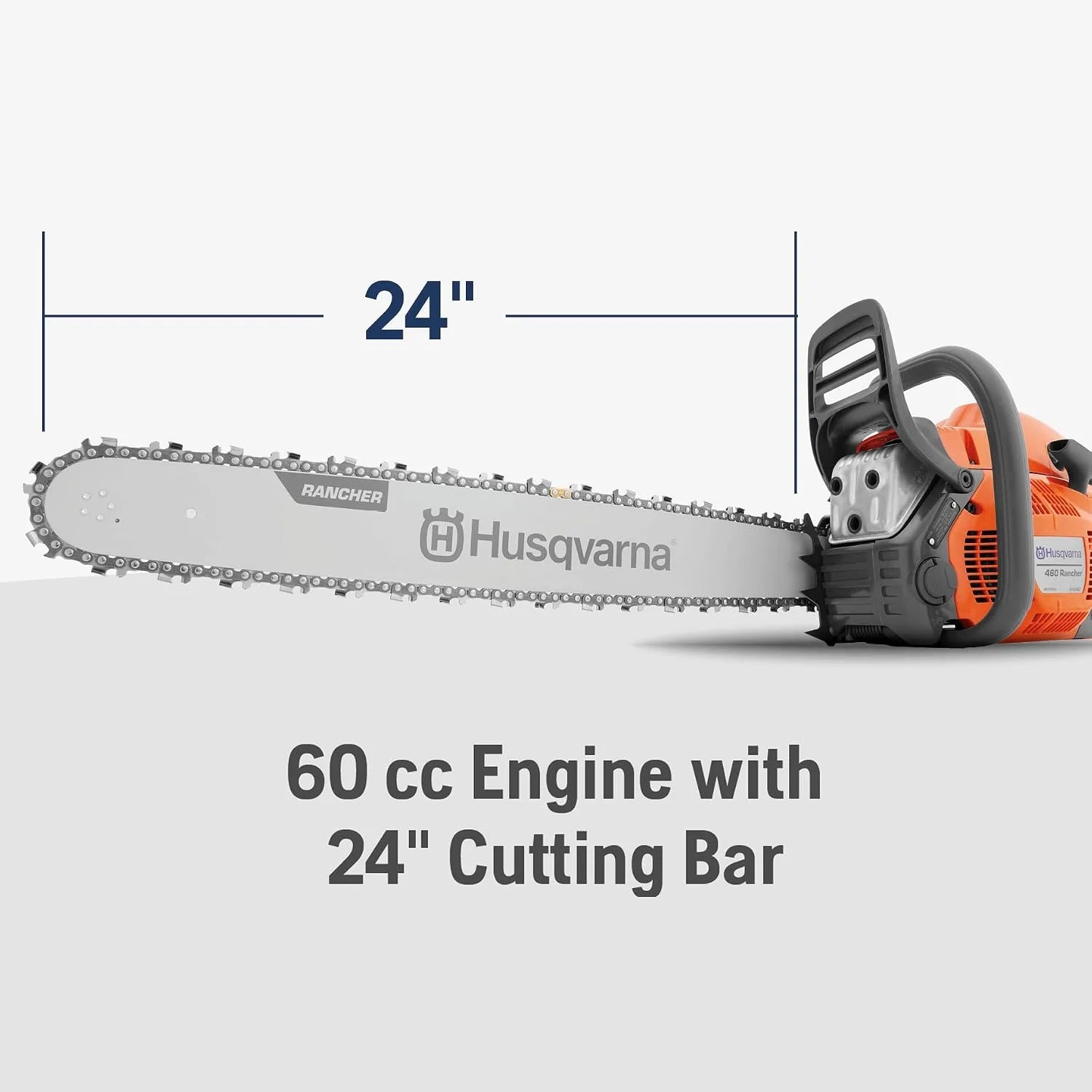 Special 460 Rancher Gas Powered Chainsaw, 60.3-cc 3.6-HP, 2-Cycle X-Torq Engine, 24 Inch Chainsaw with Automatic Adjustable Oil Pump