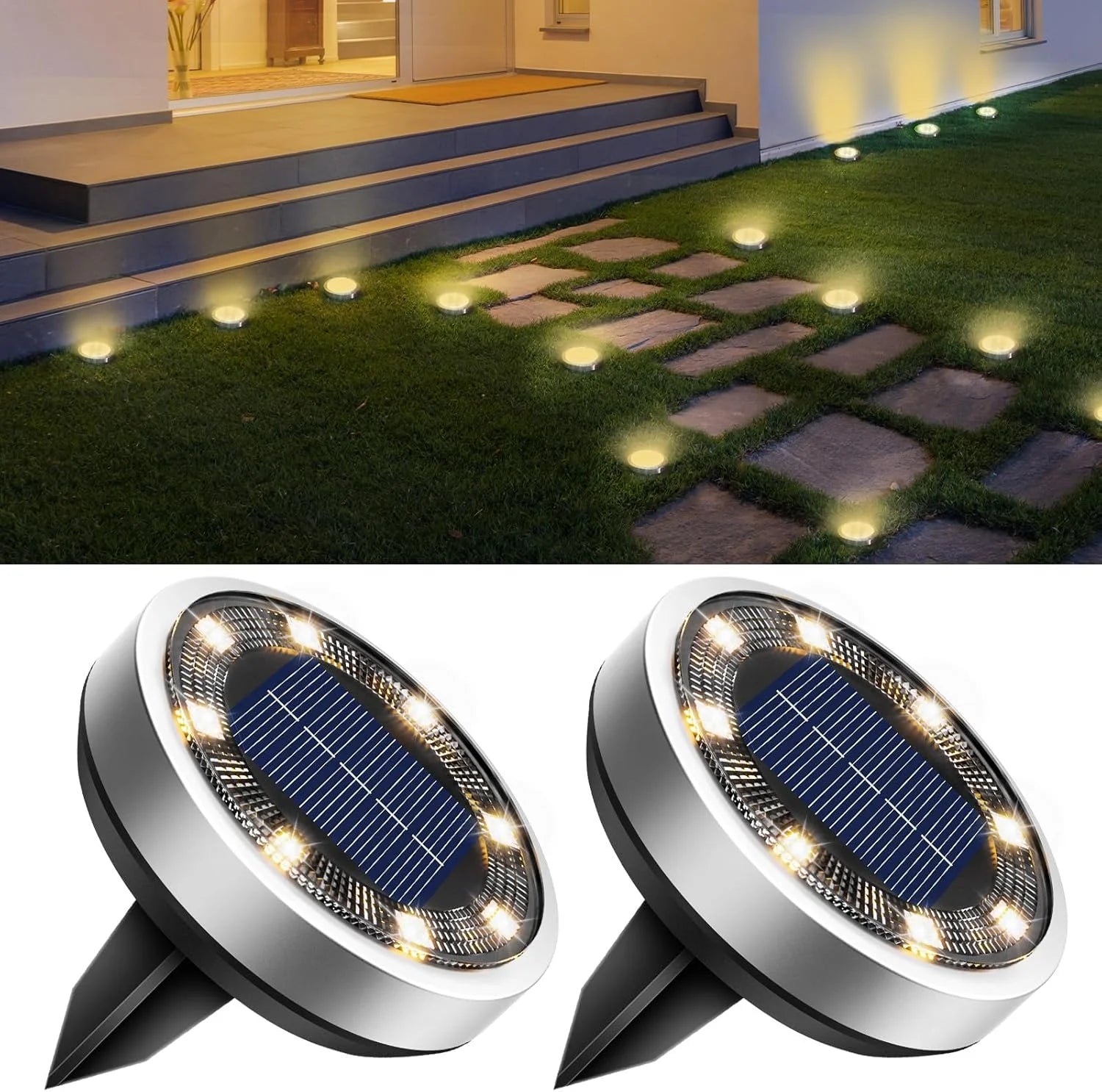 Special 16 Pack Solar Lights Outdoor Waterproof, 8 LED Solar Ground Lights – For Home Projects - Image 14