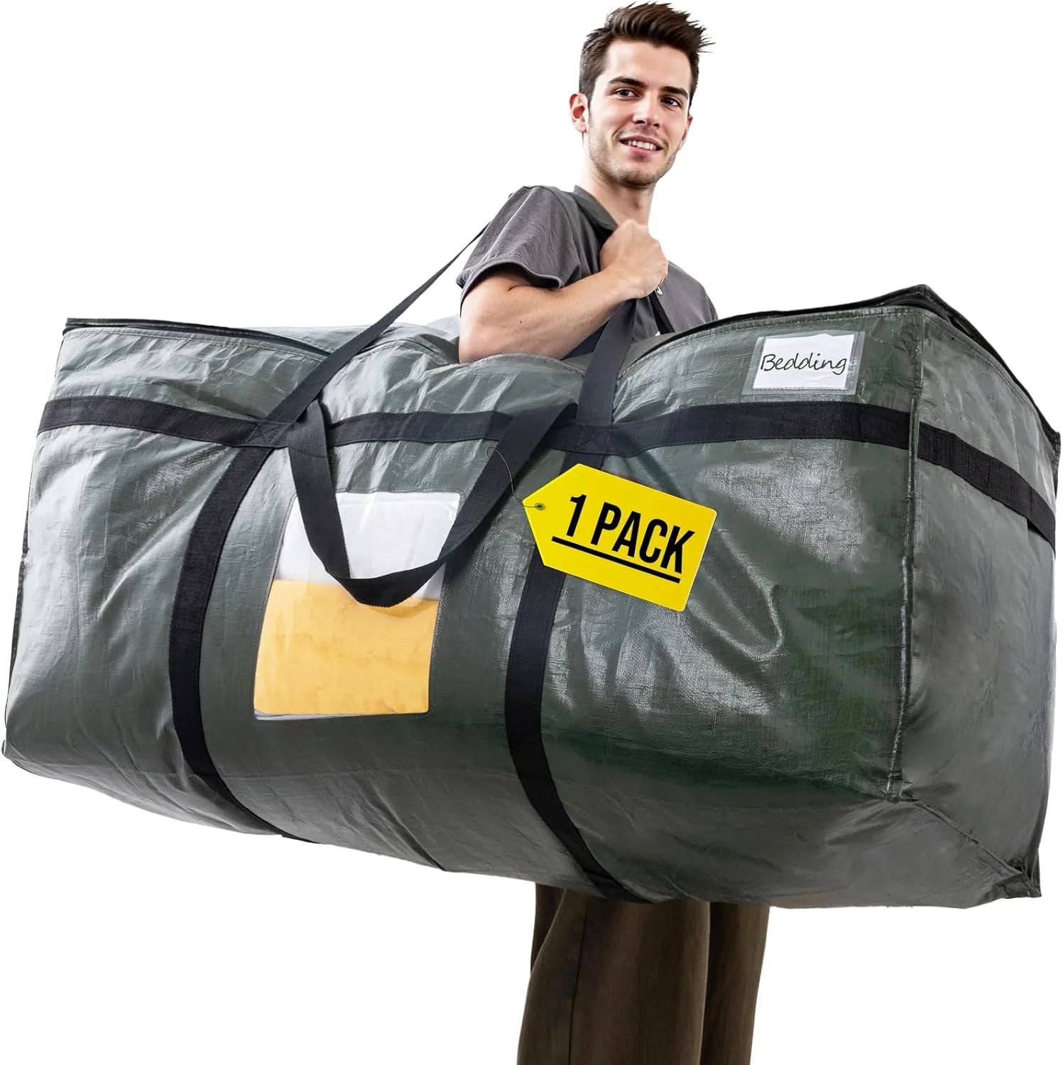 Special TAILI 2 Pack 69 Gallon Extra Large Storage Bags with Visible Window,Blue