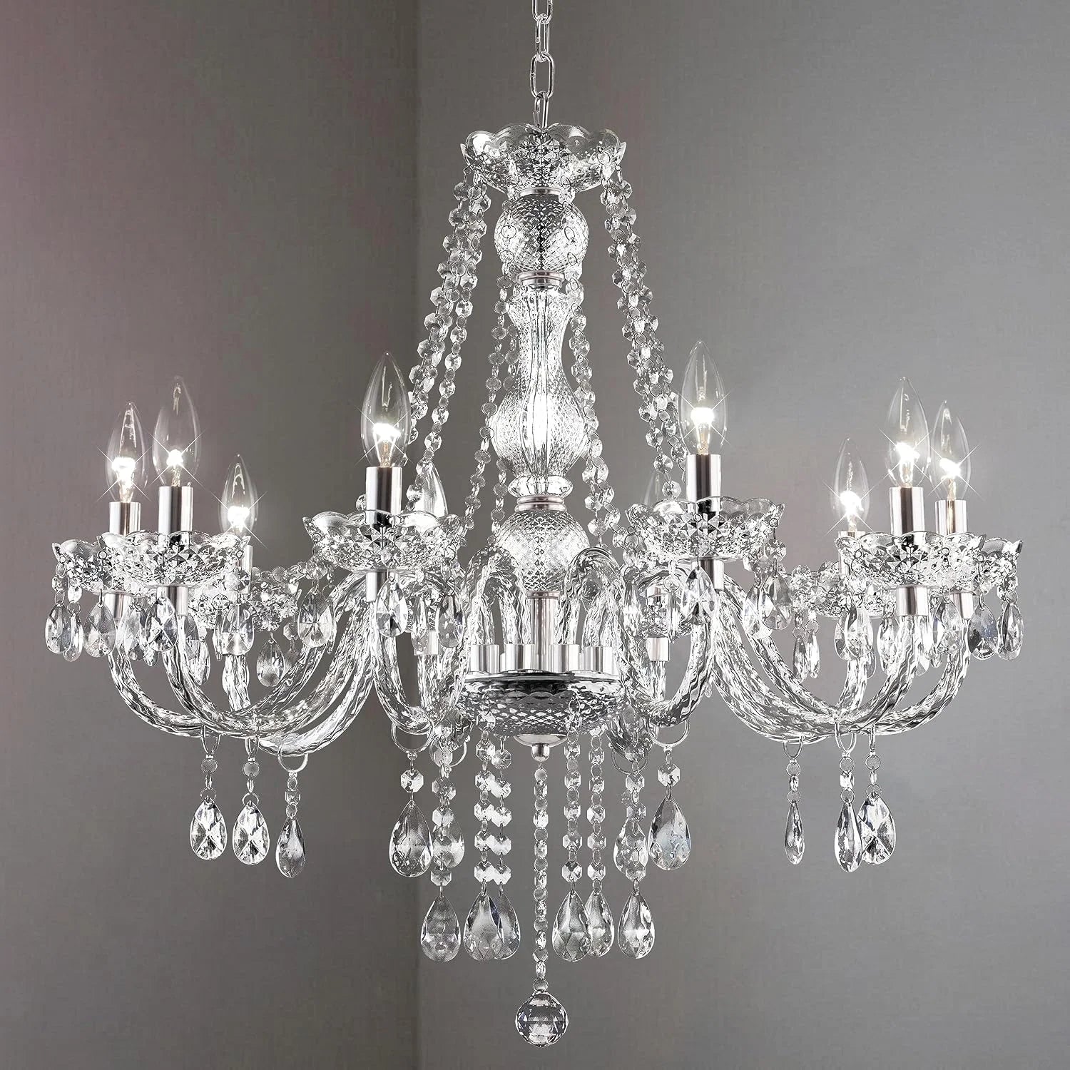 Special Crystal Clear Chandelier 5-Light Pendant Ceiling Lighting Fixture - Image 5