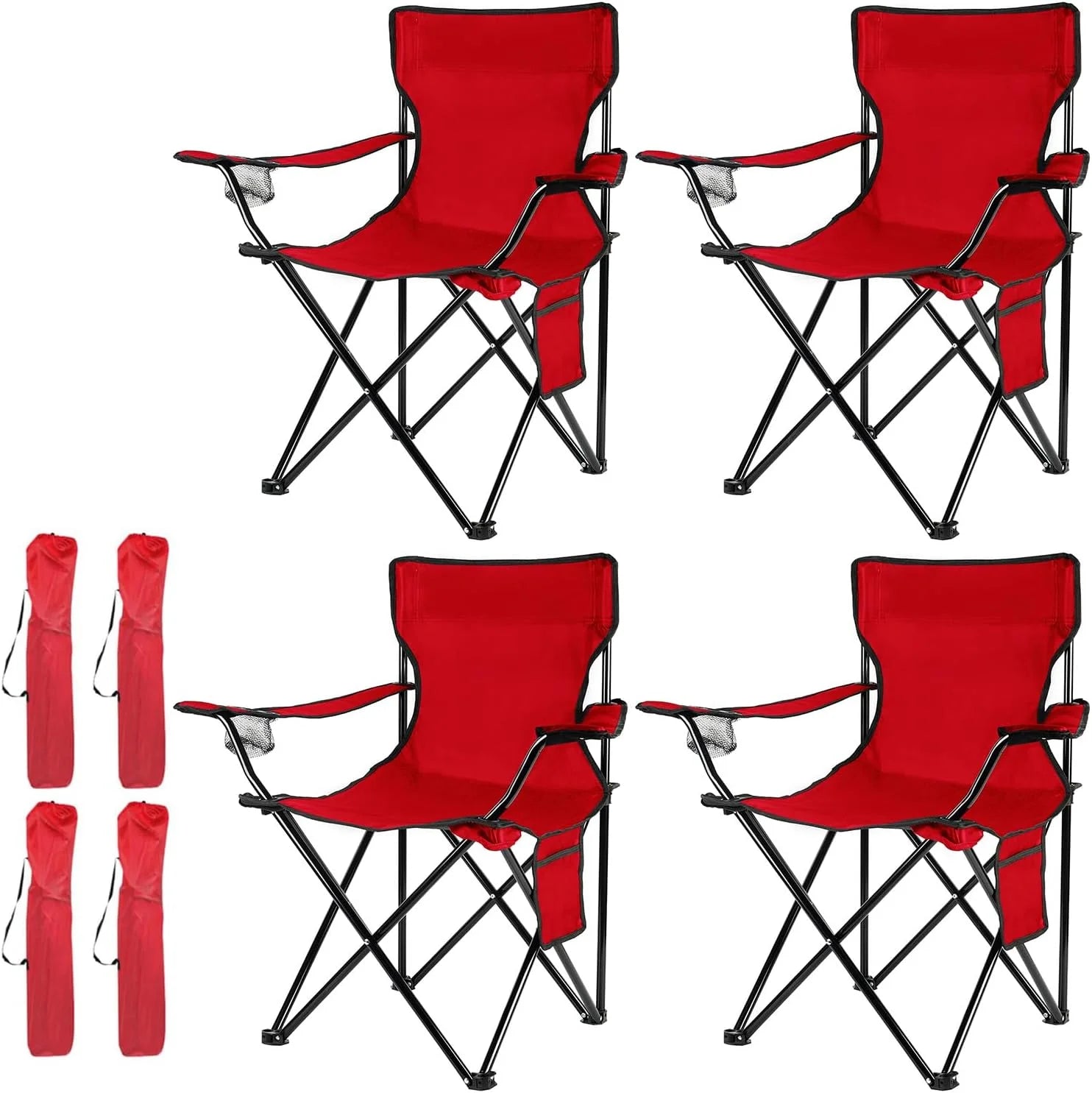 Special Damei century 4Pack Folding Camping Chairs, Portable for Beach, Lawn, Yard