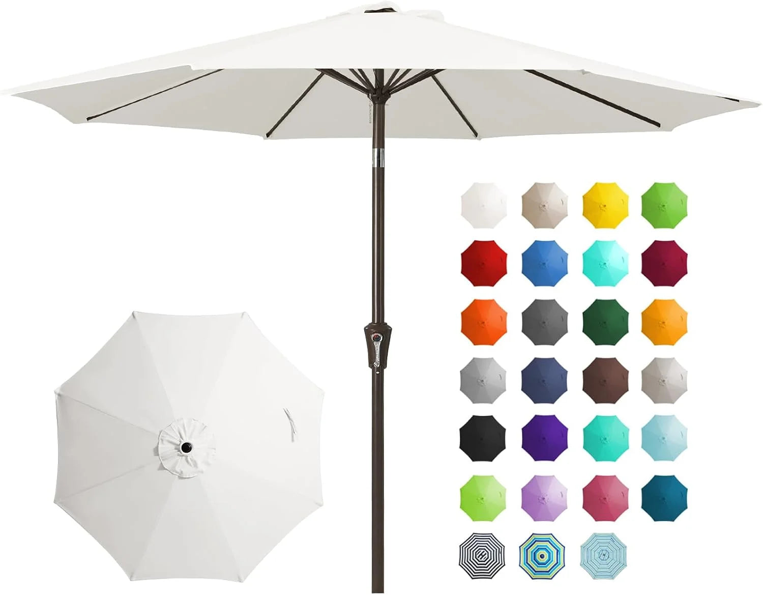 Special 9FT Outdoor Patio Umbrella, Market Umbrella, Beige - Image 20