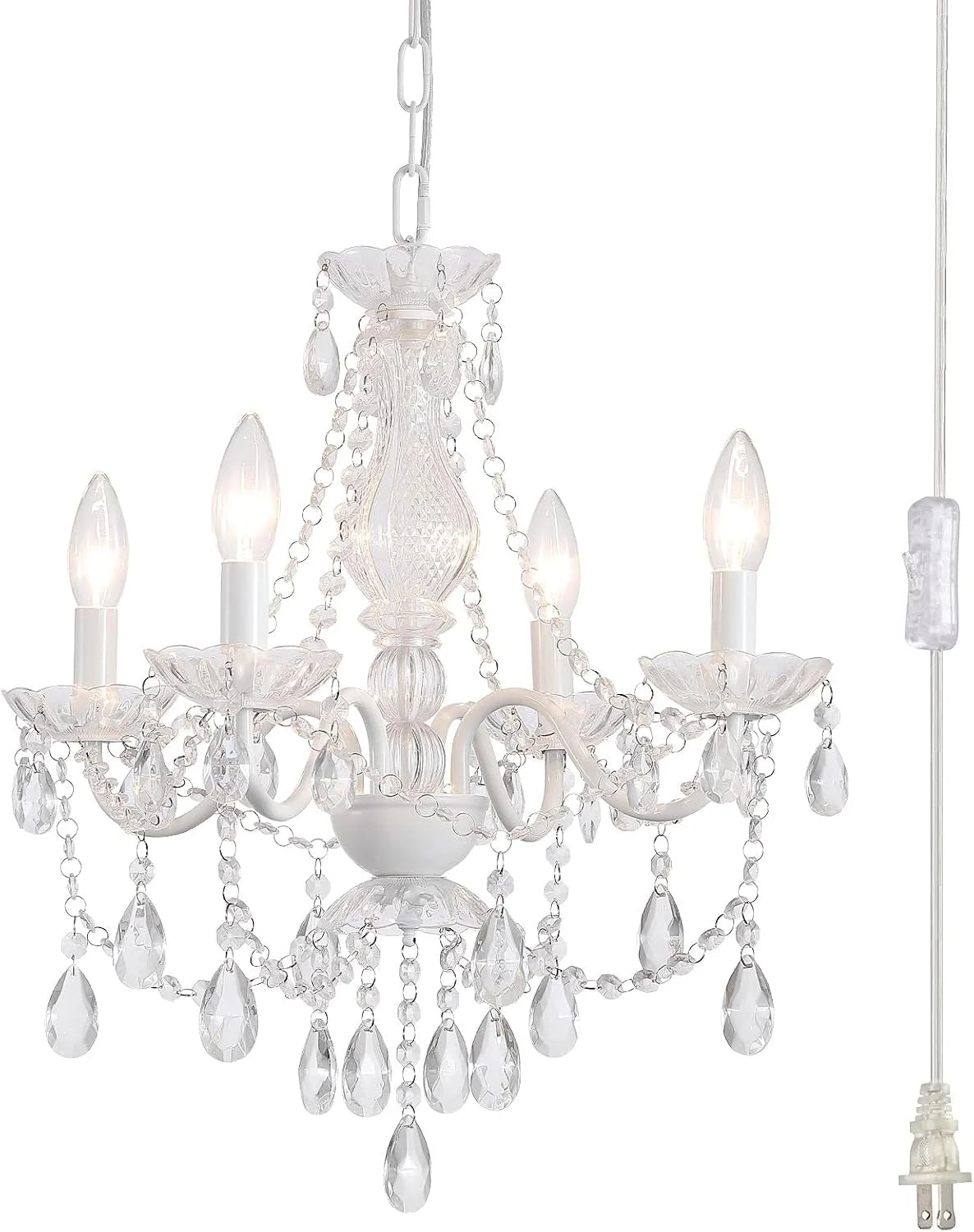 Special Crystal Gold Chandelier, 5 Light, Glass Crystal Hanging Pendant Lighting - Image 6