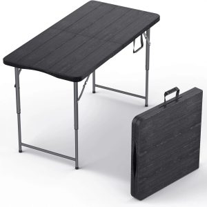 Special Our Modern Space 8 Feet Foldable Table with Built in Handle & Steel Legs, Heavy Duty Portable