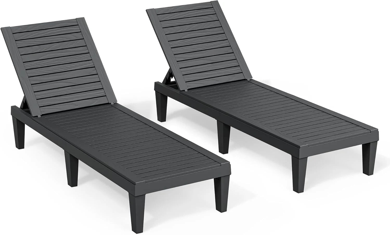 Special Lounge Chair, Pool Lounge Chairs Set of 2, Waterproof Sun Loungers Chair, 5-Positions Adjustable Outdoor Lounge Chairs - Image 2
