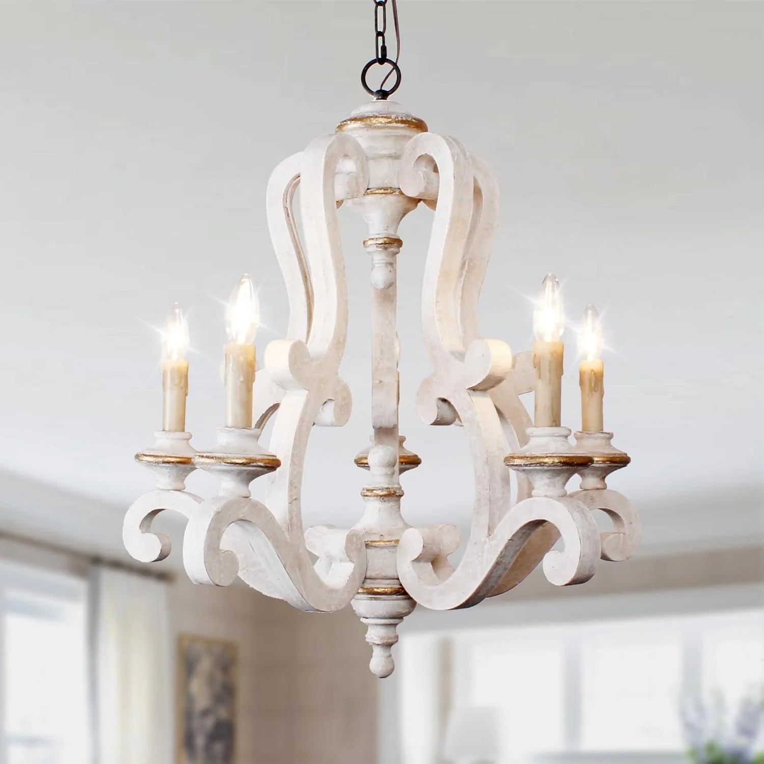 Special Wood Chandelier Light Fixture - Image 7