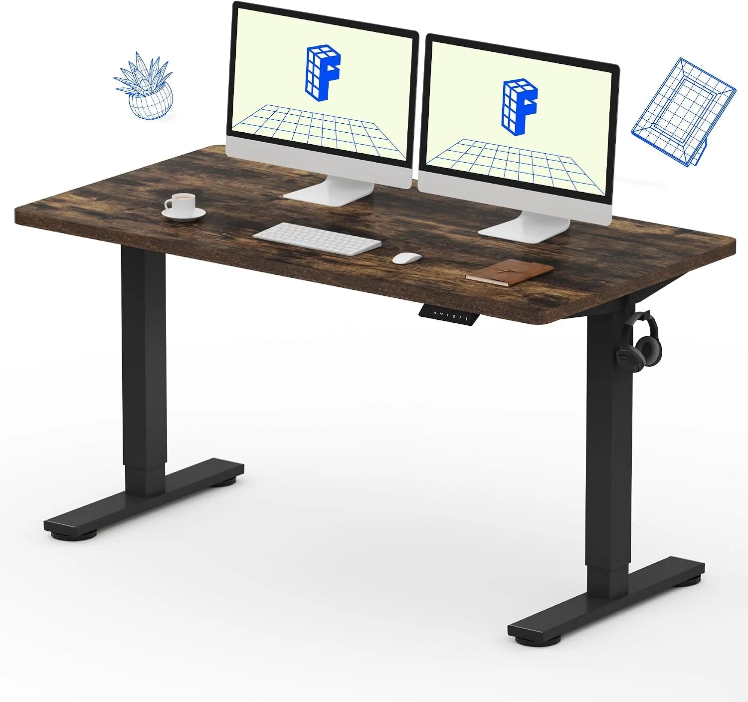 Special FLEXISPOT EN1 One-Piece Standing Desk, Electric Adjustable with 4 Memory Presets, 176 LBS Capacity, 48×24 Black - Image 25