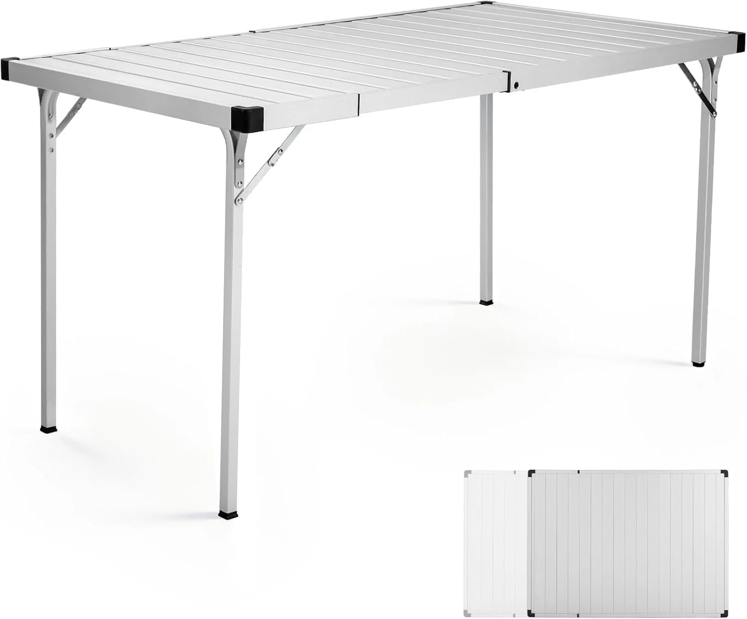 Special Outdoor Folding Portable Picnic Camping Table with Adjustable Height Aluminum Roll Up Table Top Mesh Layer - Image 7