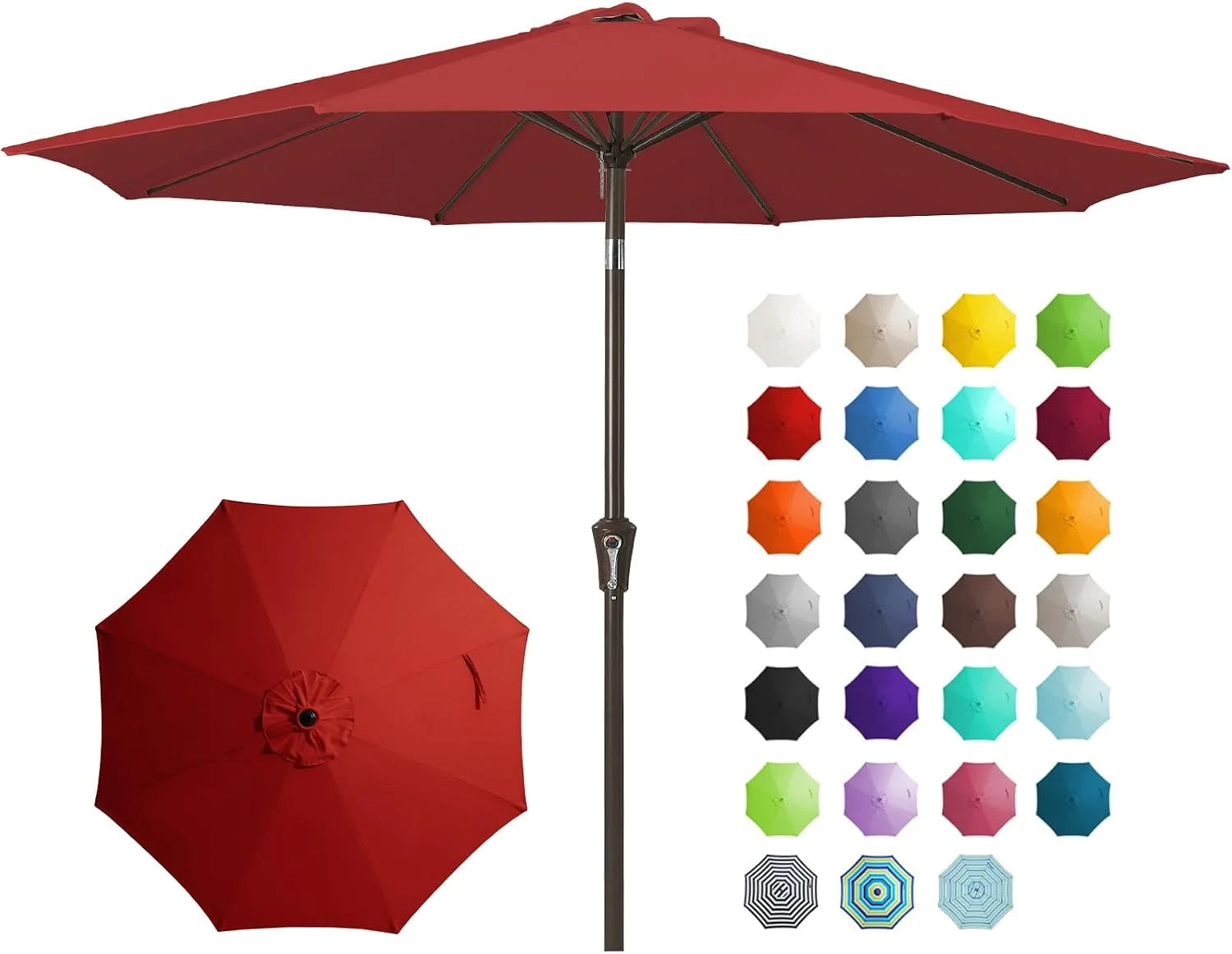 Special 9FT Outdoor Patio Umbrella, Market Umbrella, Beige - Image 6