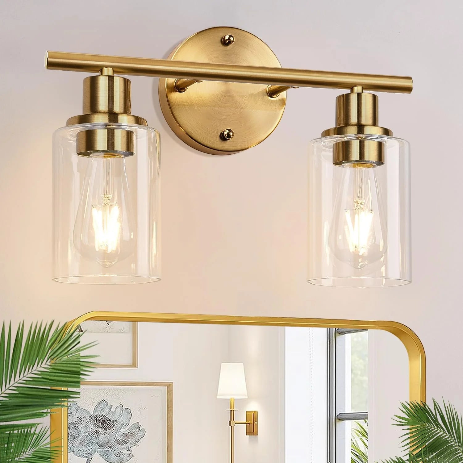 Special Zarbitta 3-Light Bathroom Light Fixtures, 17.23 Black Modern Vanity Lights with Clear Glass Shade - Image 28