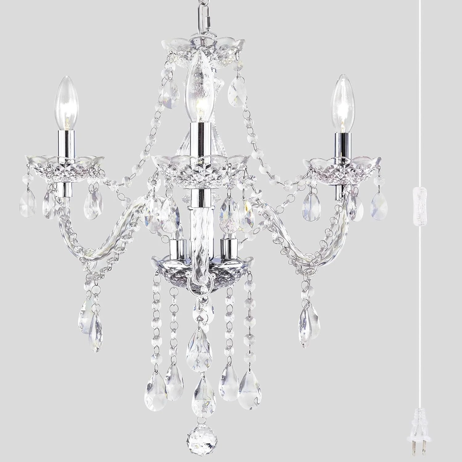 Special Crystal Clear Chandelier 5-Light Pendant Ceiling Lighting Fixture - Image 8