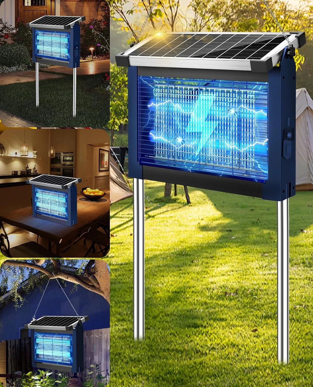 Special Solar Bug Zapper Outdoor, PhatroyYee Mosquito Zapper 4500V, Waterproof Portable Fly Zapper, Rechargeable Electric - Image 3