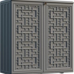 Special Outdoor Storage Cabinet Waterproof with Shelf, Resin Storage Sheds Outdoor Cabinets for tub Towels/Chemicals/Grill