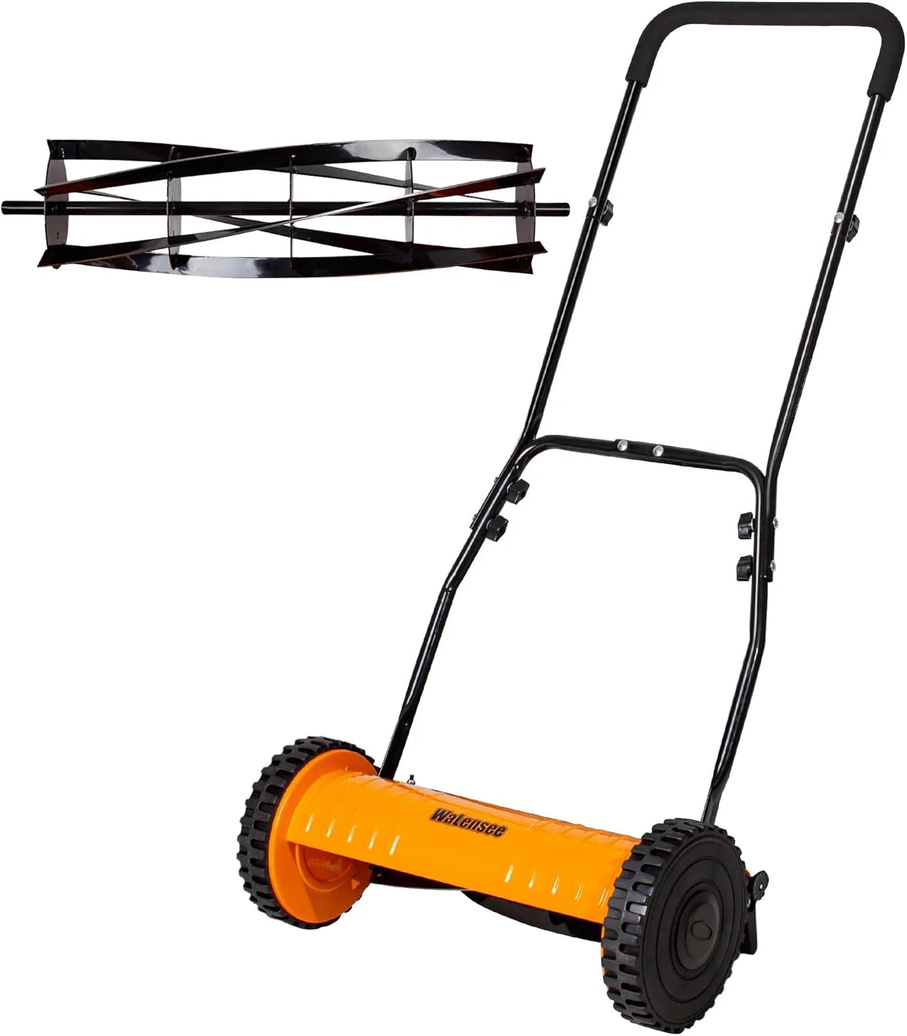 Special 18-Inch Manual Lawn Mower, 5-Blade Push Reel, 9 Heights – For Lawn Care - Image 3