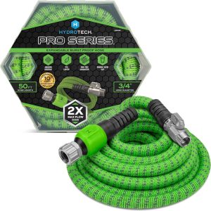 Special HydroTech Pro Series 100 ft Max Flow Garden Hose, 3/4 in Diameter, Patented Force Control Technology delivers 2x max